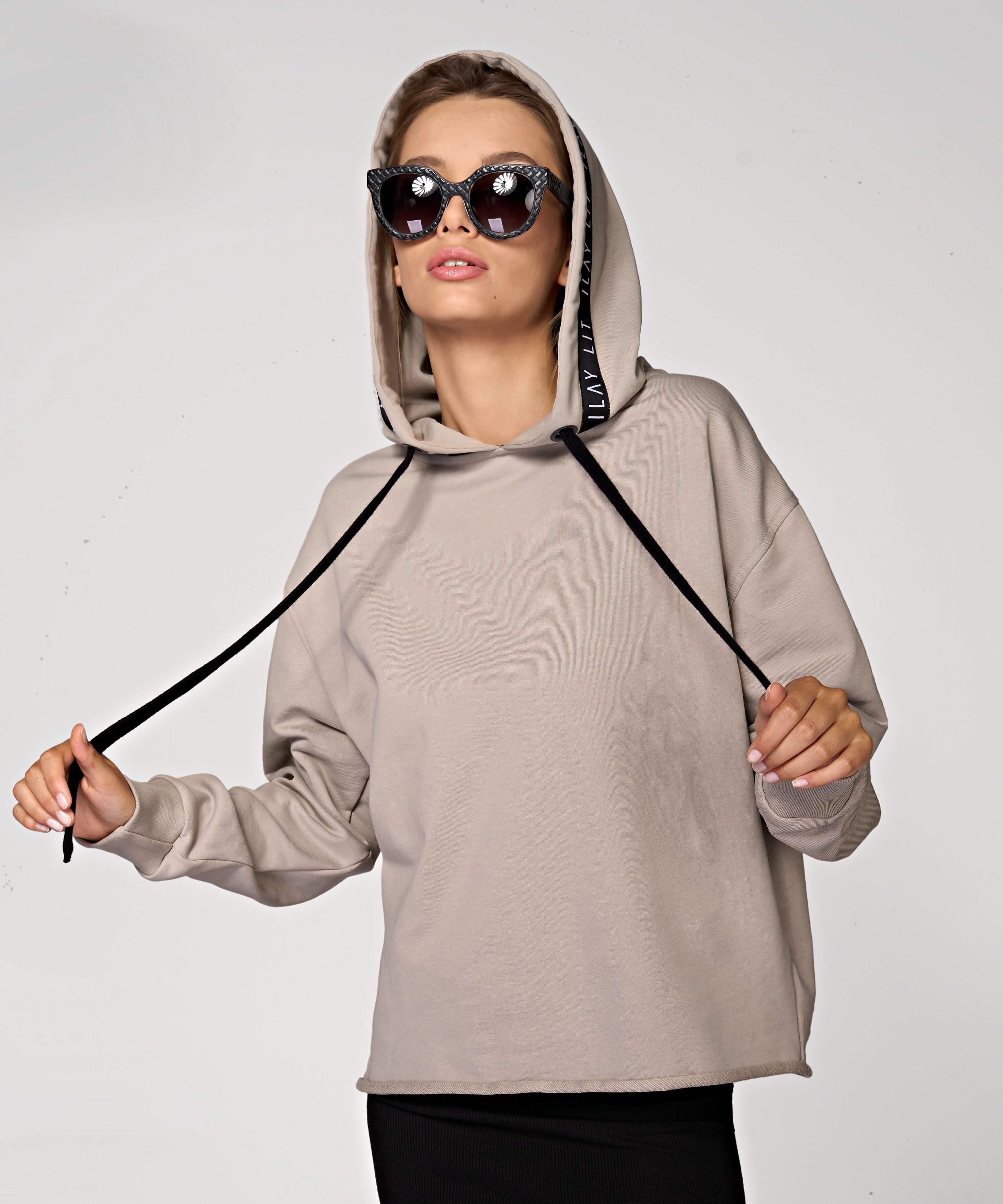 ILAY Lit Hoodie Holy Hoody Taupe