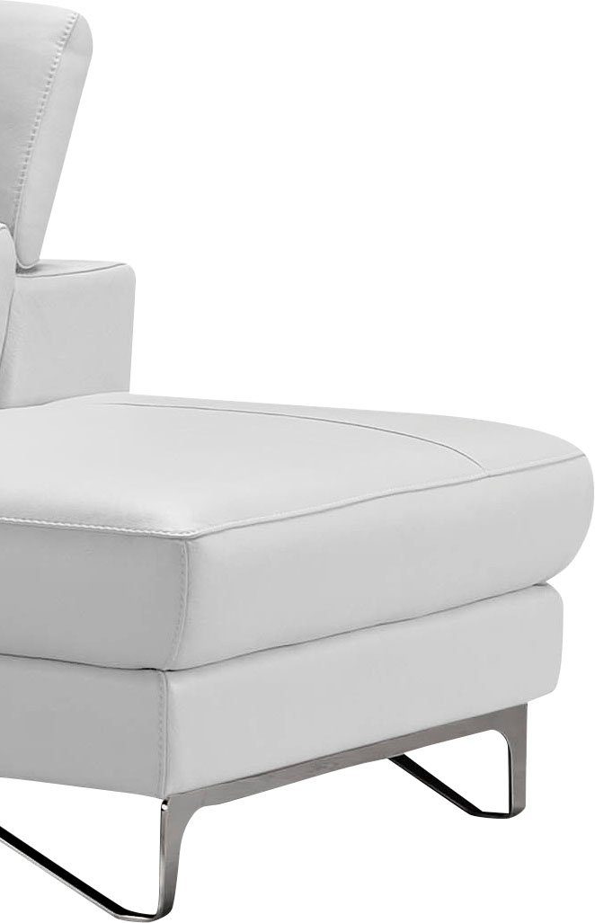 Egoitaliano Ottomane Princess, elegantes Designsofa mit erstklassigem Sitzkomfort, inkl. verstellbarem Kopfteil und edle Designmetallfüße
