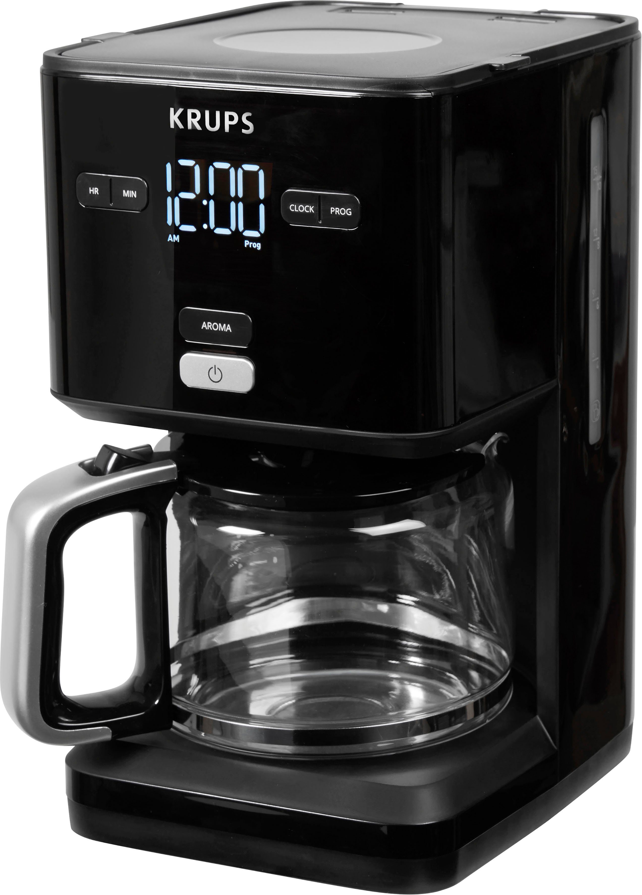 Krups Filterkaffeemaschine KM6008 Smart'n Kaffeekanne, Minuten Abschaltung nach 24-Std-Timer, 30 1,25l automatische Light