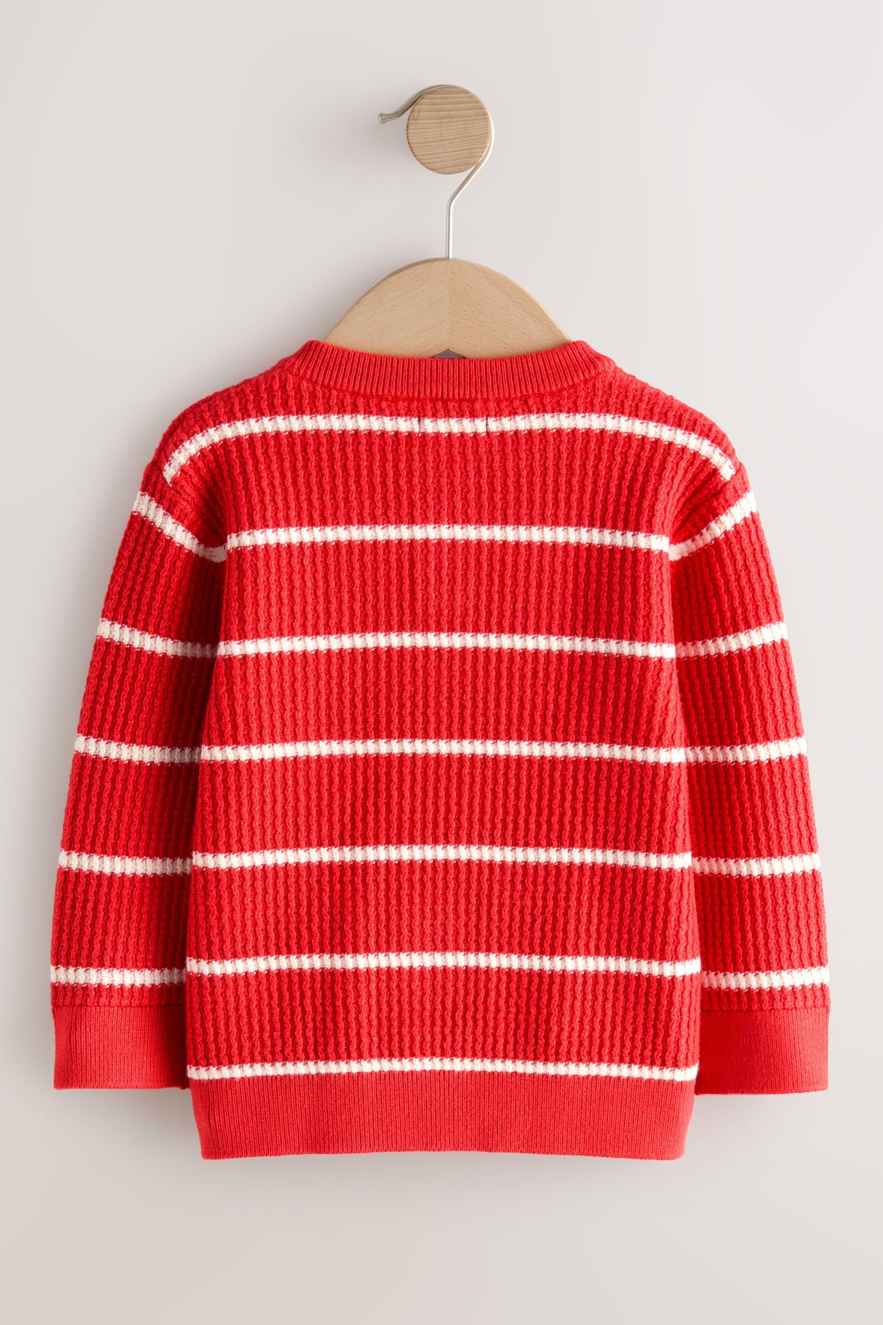 Next Strickpullover Gestreifter Henley-Strickpullover (1-tlg)