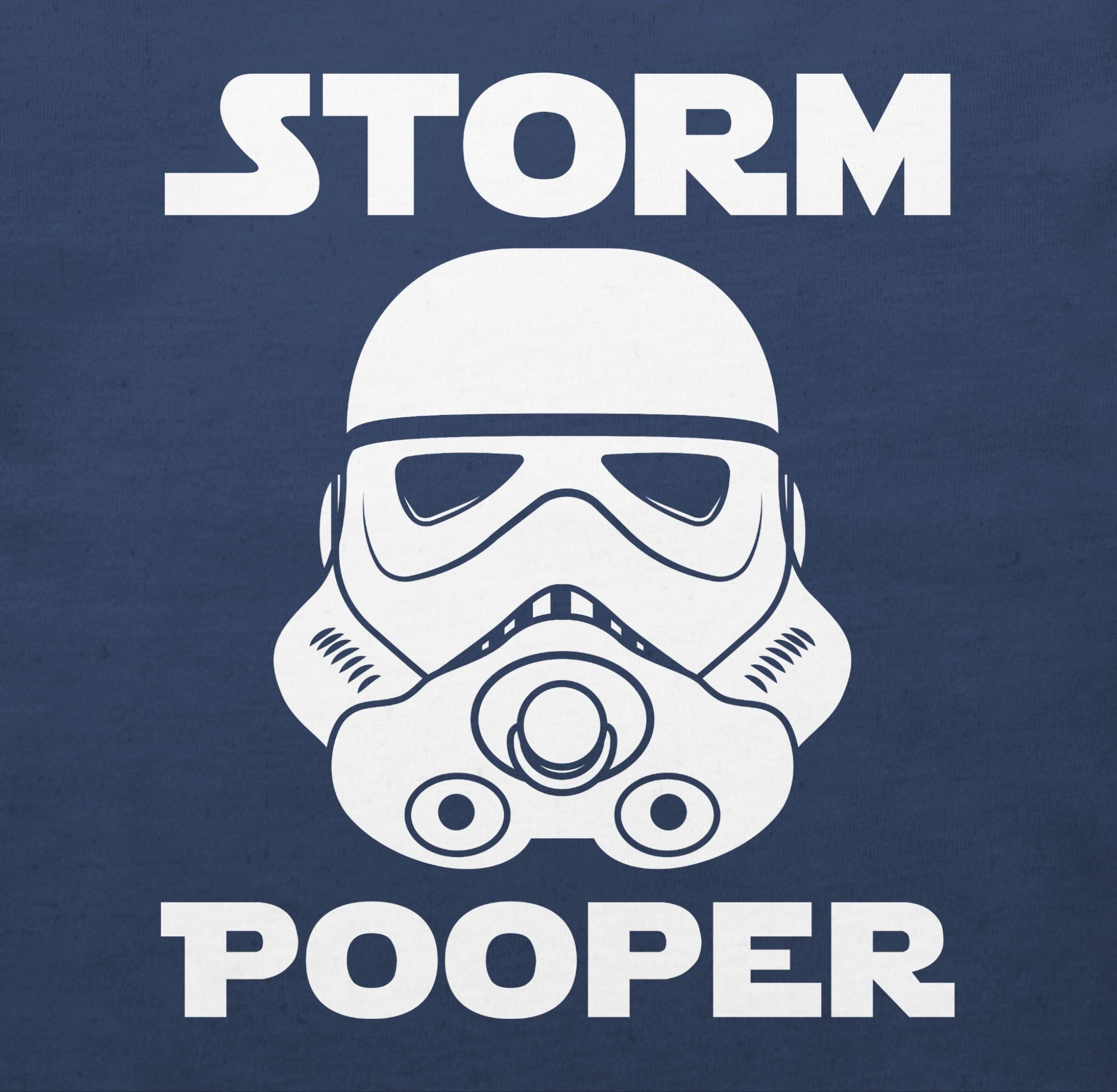 T-Shirt Pooper - Baby 1 Shirtracer Navy Blau Storm Sprüche Stormpooper