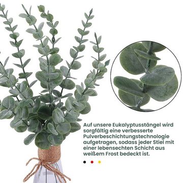 Kunstpflanze Künstliche Blätter Eukalyptus-Blätter -stiele, MAGICSHE