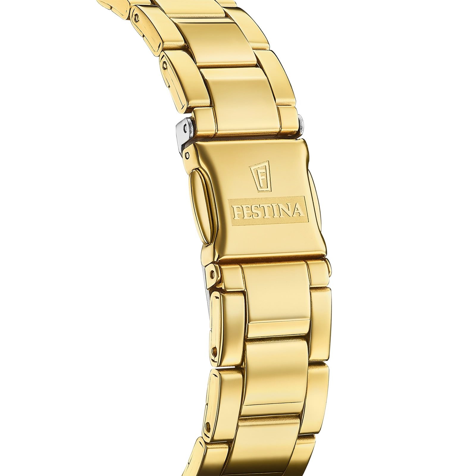 Festina Quarzuhr Festina Damenuhr Mademoiselle, (Analoguhr), Damen Armbanduhr rund, Edelstahlarmband gold, Fashion