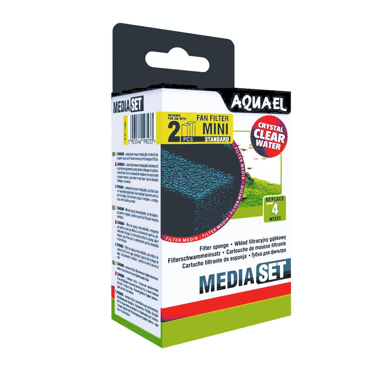 Aquael Aquariumfilter Filterschwamm - für Fan Mini Plus (2 Stück)