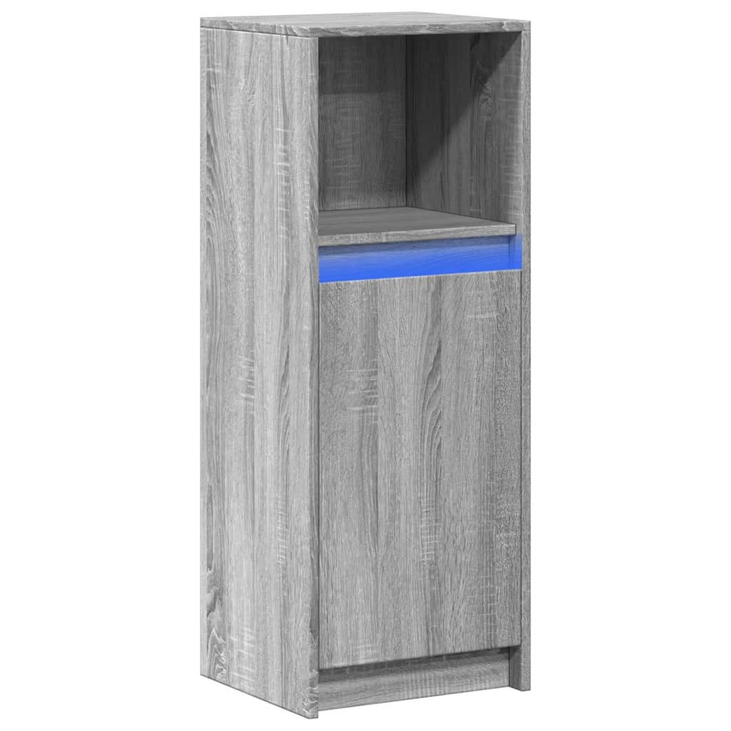 vidaXL Sideboard LED-Sideboard Grau Sonoma 38x34x100 günstig online kaufen