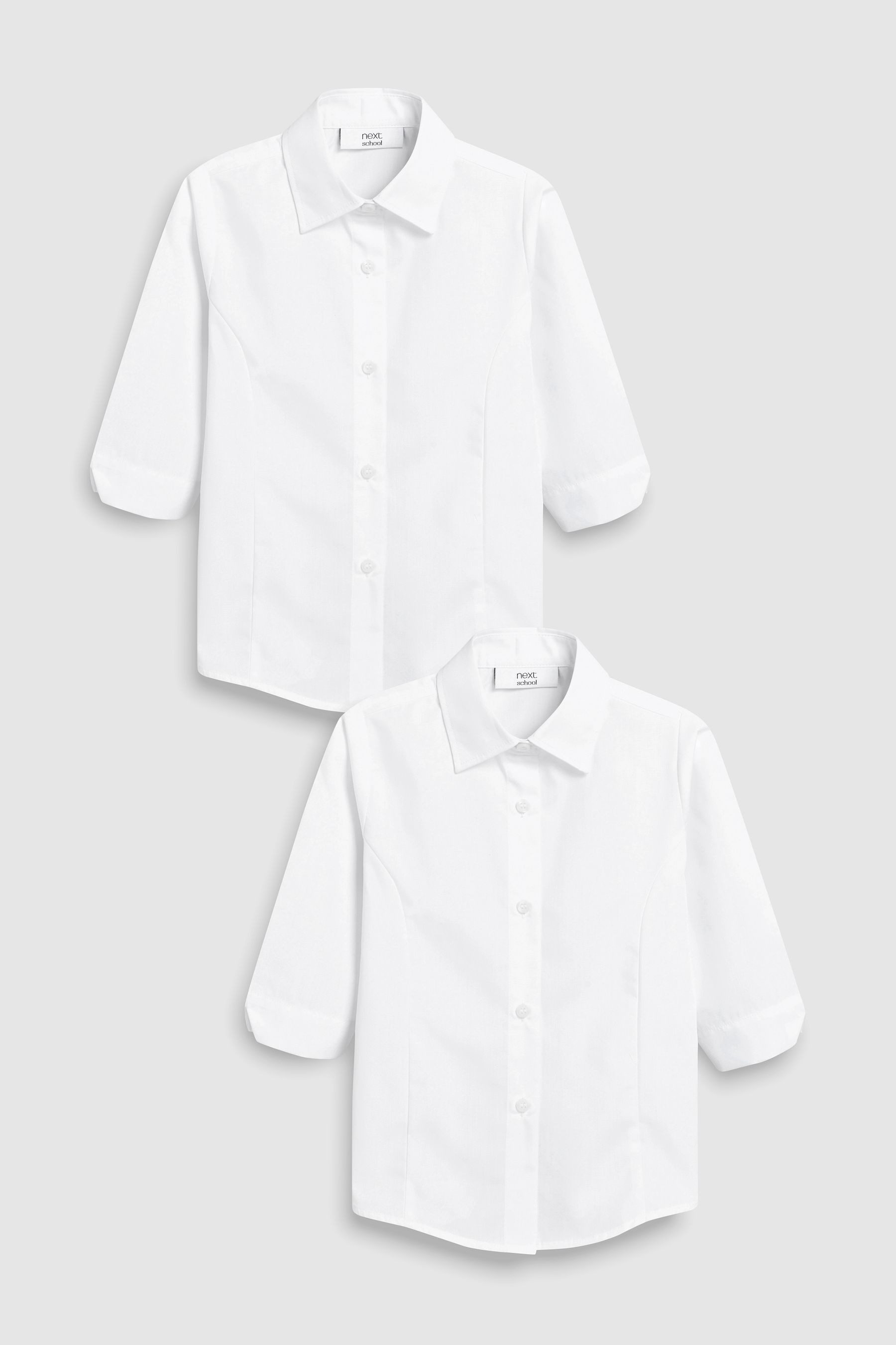 Shirtbluse Bluse mit 3/4-Ärmeln 2er-Pack (3-16 J) - Slim Fit