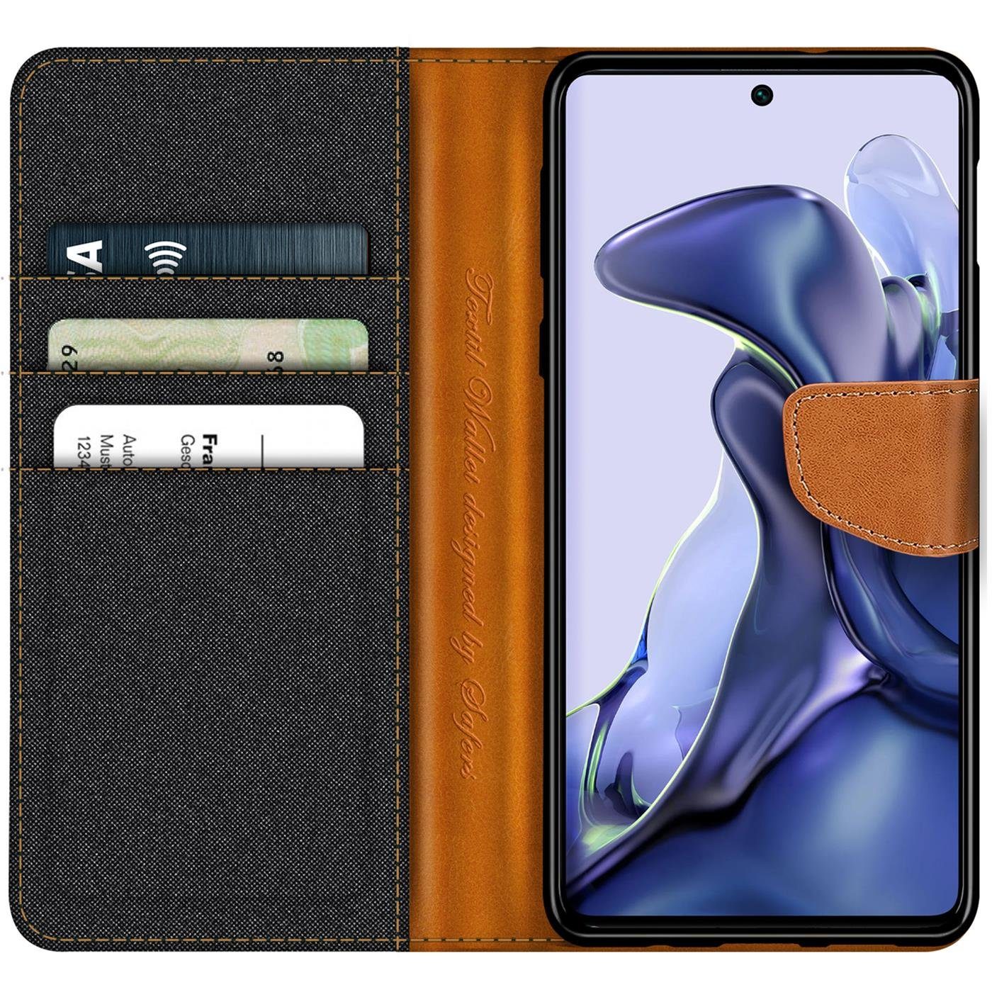 CoolGadget Handyhülle Denim Schutzhülle Flip Case für Xiaomi 12 Lite 6,55 Zoll, Book Cover Handy Tasche Hülle für Xiaomi 12 Lite 5G Klapphülle