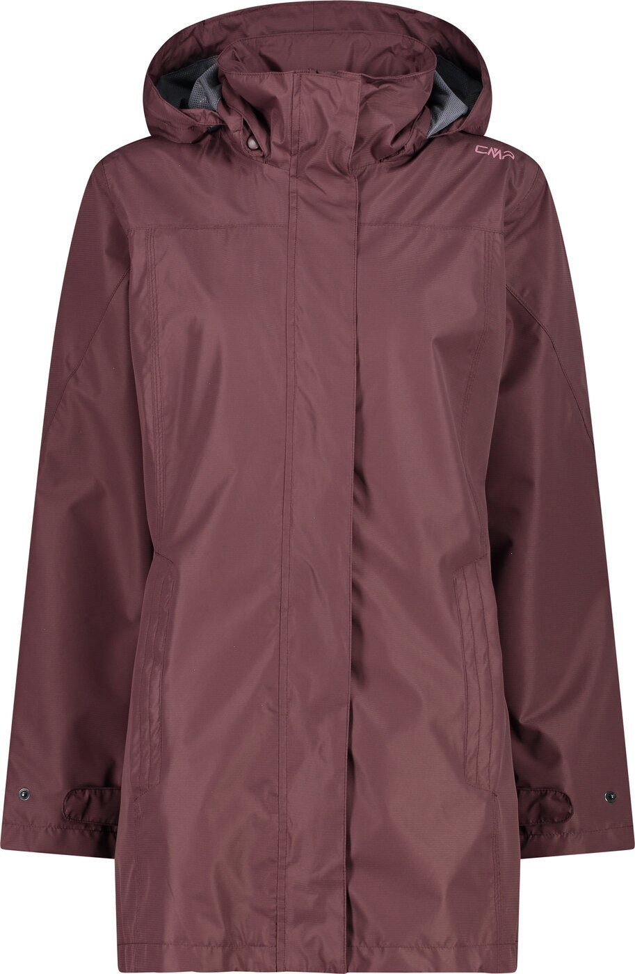 CMP Regenjacke WOMAN JACKET SNAPS HOOD PLUM | Jacken