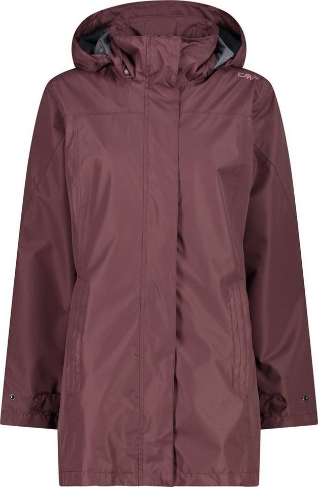 CMP Regenjacke WOMAN JACKET SNAPS HOOD PLUM