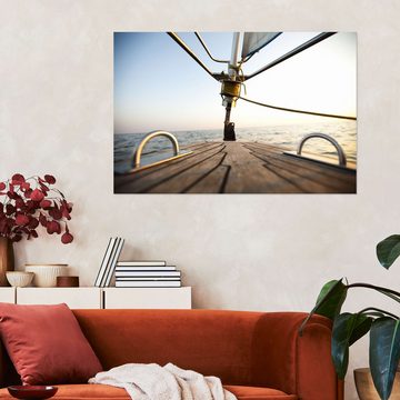 Posterlounge Wandfolie Editors Choice, Segelboot auf dem Offenen Meer III, Badezimmer Maritim Fotografie