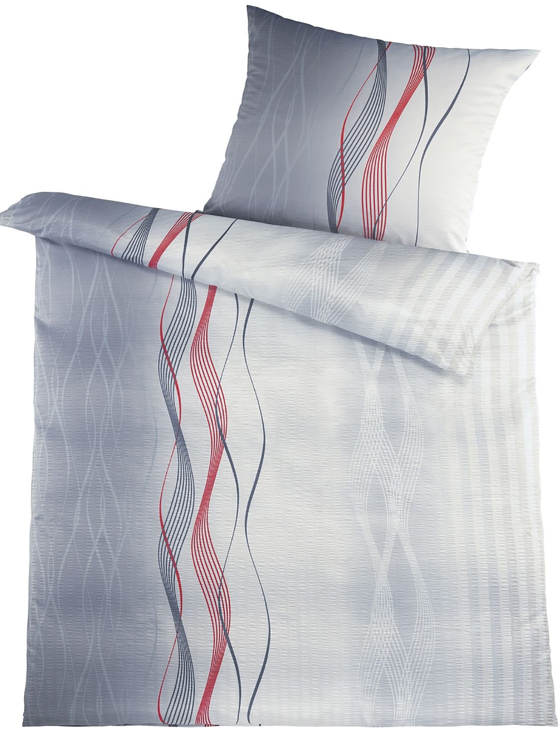 KH-Haushaltshandel Bettwäsche 2-tlg. Seersucker Bettwäsche 135x200 günstig online kaufen