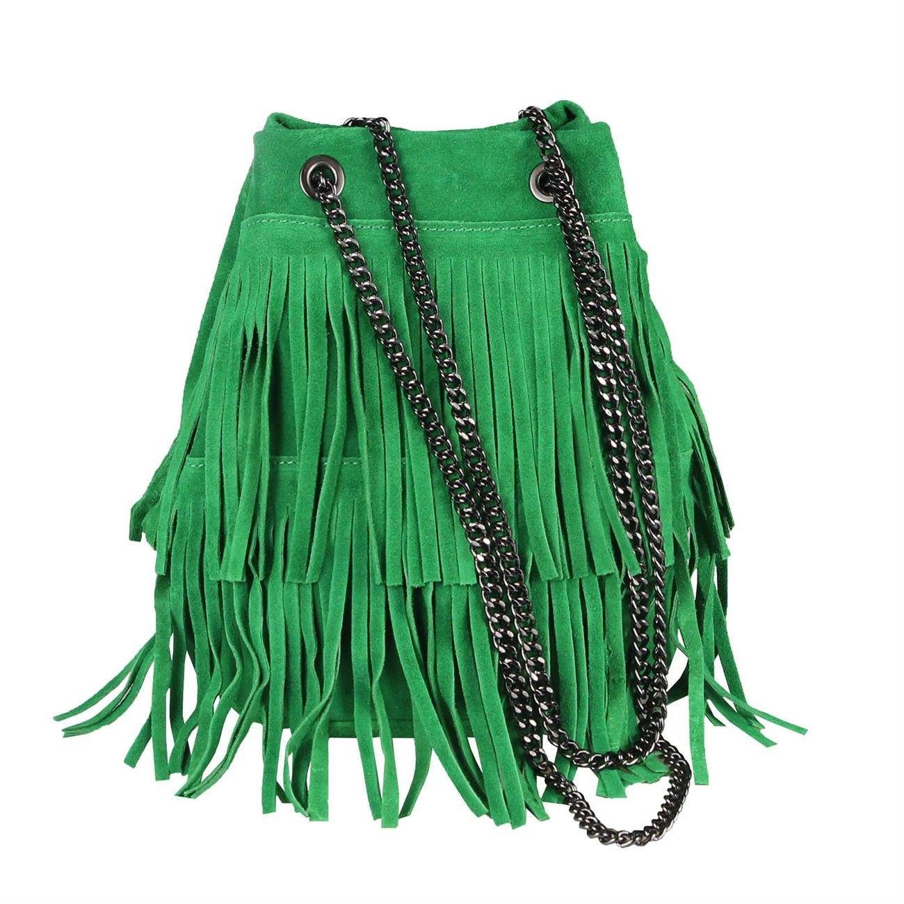 Schultertasche Made in Italy Damen Leder Tasche CrossOver