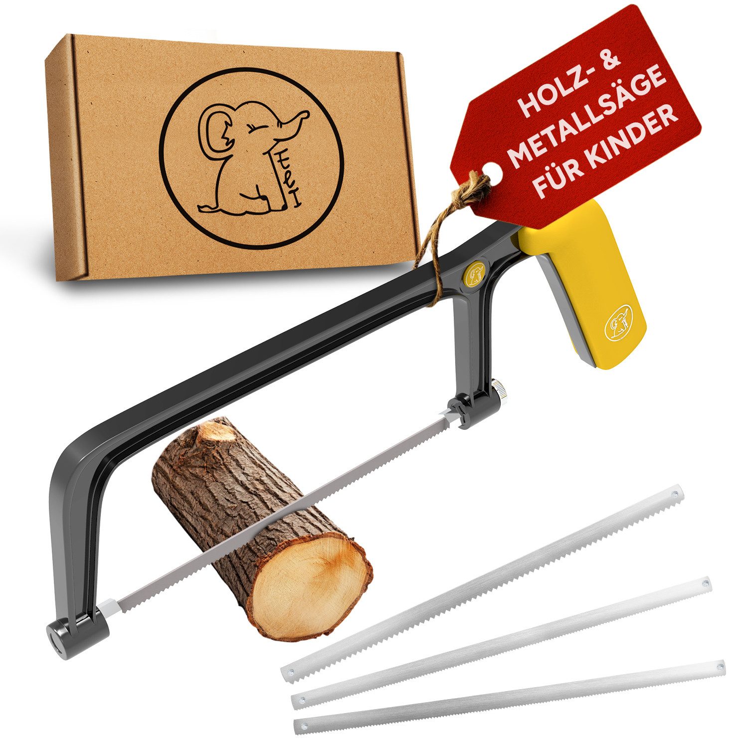 Eli Handsäge Kindersäge ab 6 Jahre inkl. 4 Sägeblätter für Holz und Metall günstig online kaufen