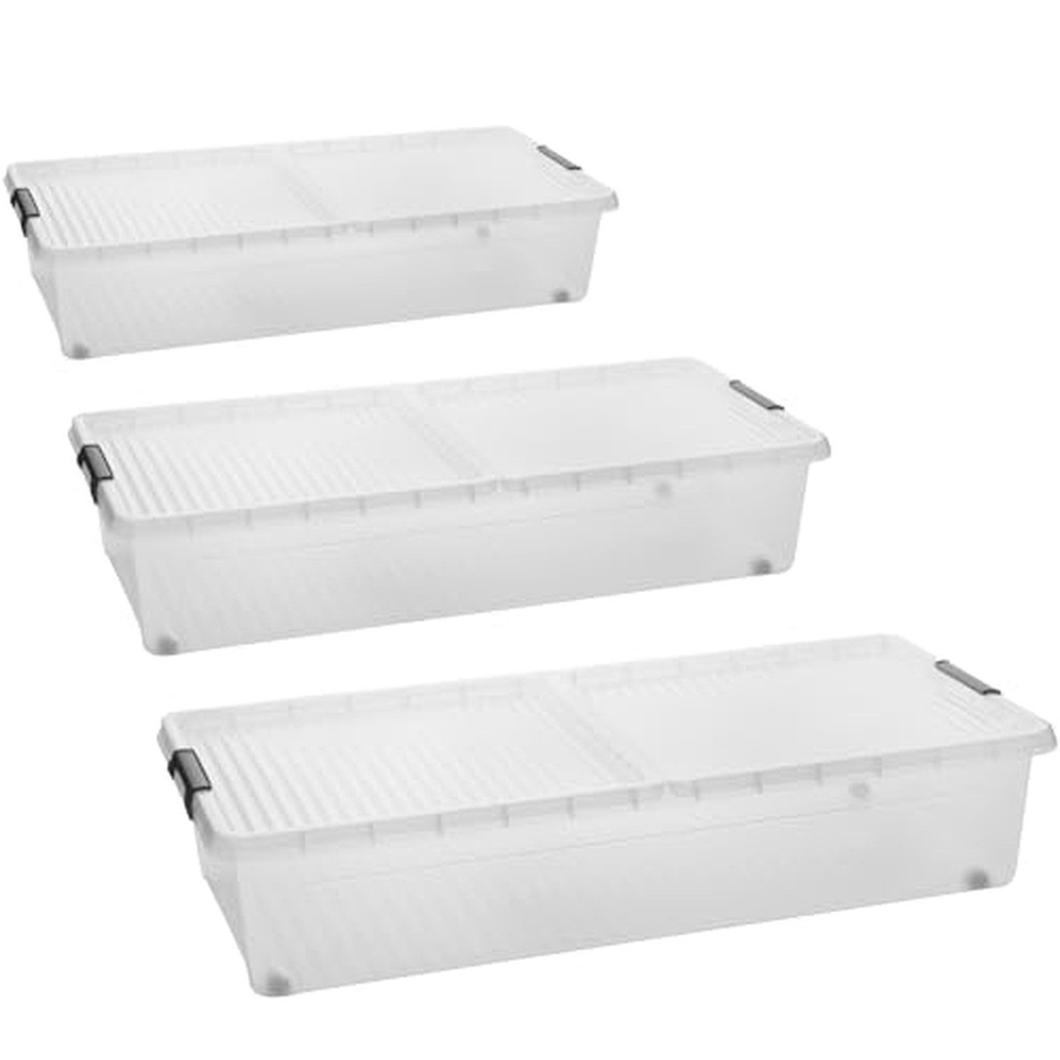 Centi Aufbewahrungsbox Unterbett-Aufbewahrungsbox mit Rollen (3er-Set) günstig online kaufen
