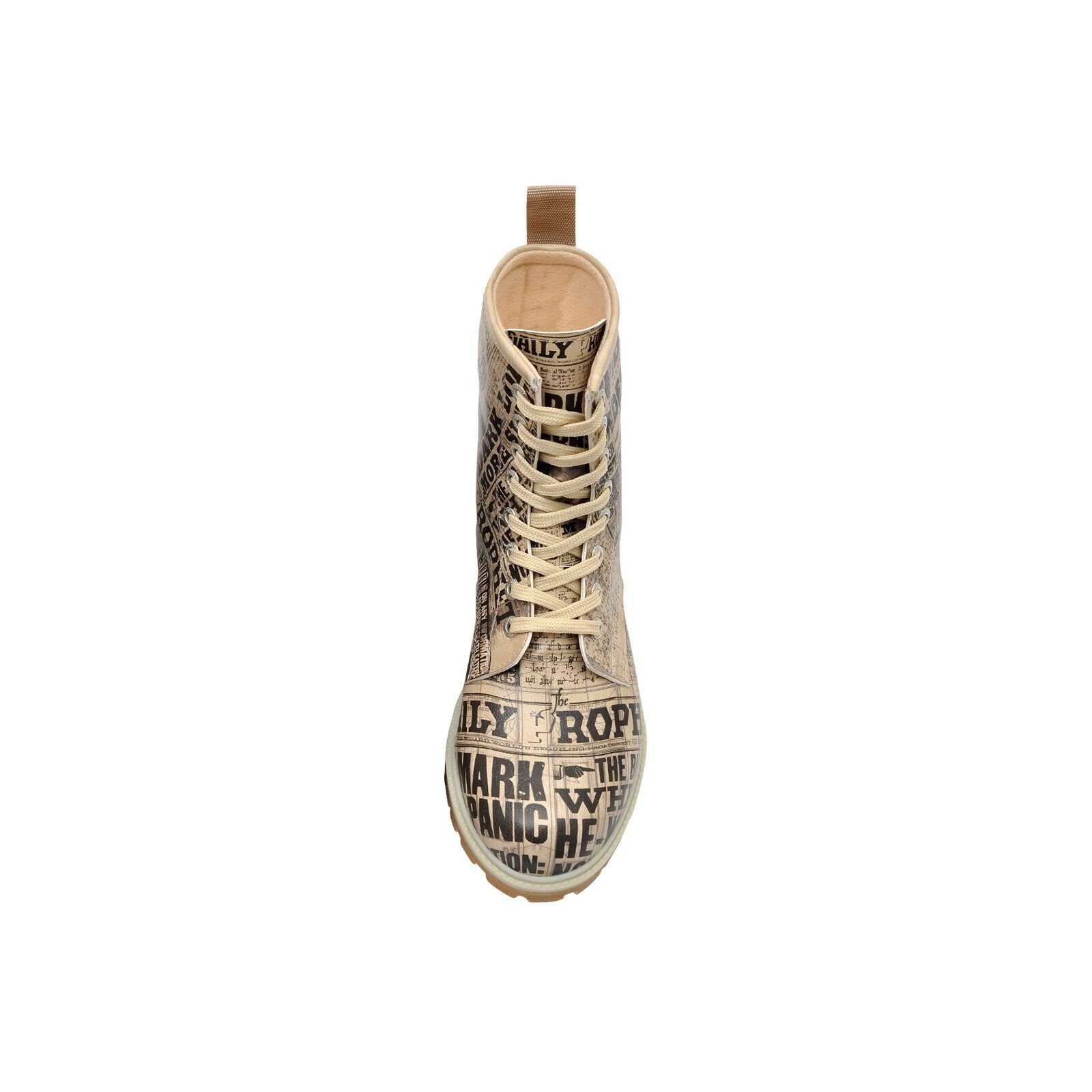 DOGO Long Boots Schnürstiefel Daily Prophet Harry Potter Damen Schnürboots Handgefertigt