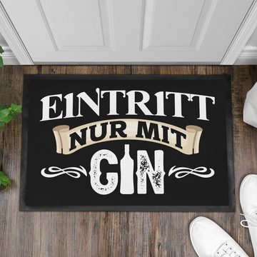 Fußmatte Lustige Fußmatte Eintritt Nur Mit Gin Geschenk Gin-Liebhaber Trinker G, Trendation
