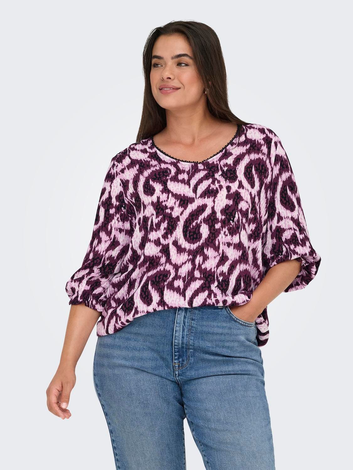 ONLY CARMAKOMA Shirtbluse CARTYLA LIFE 3/4 BLOUSE AOP günstig online kaufen