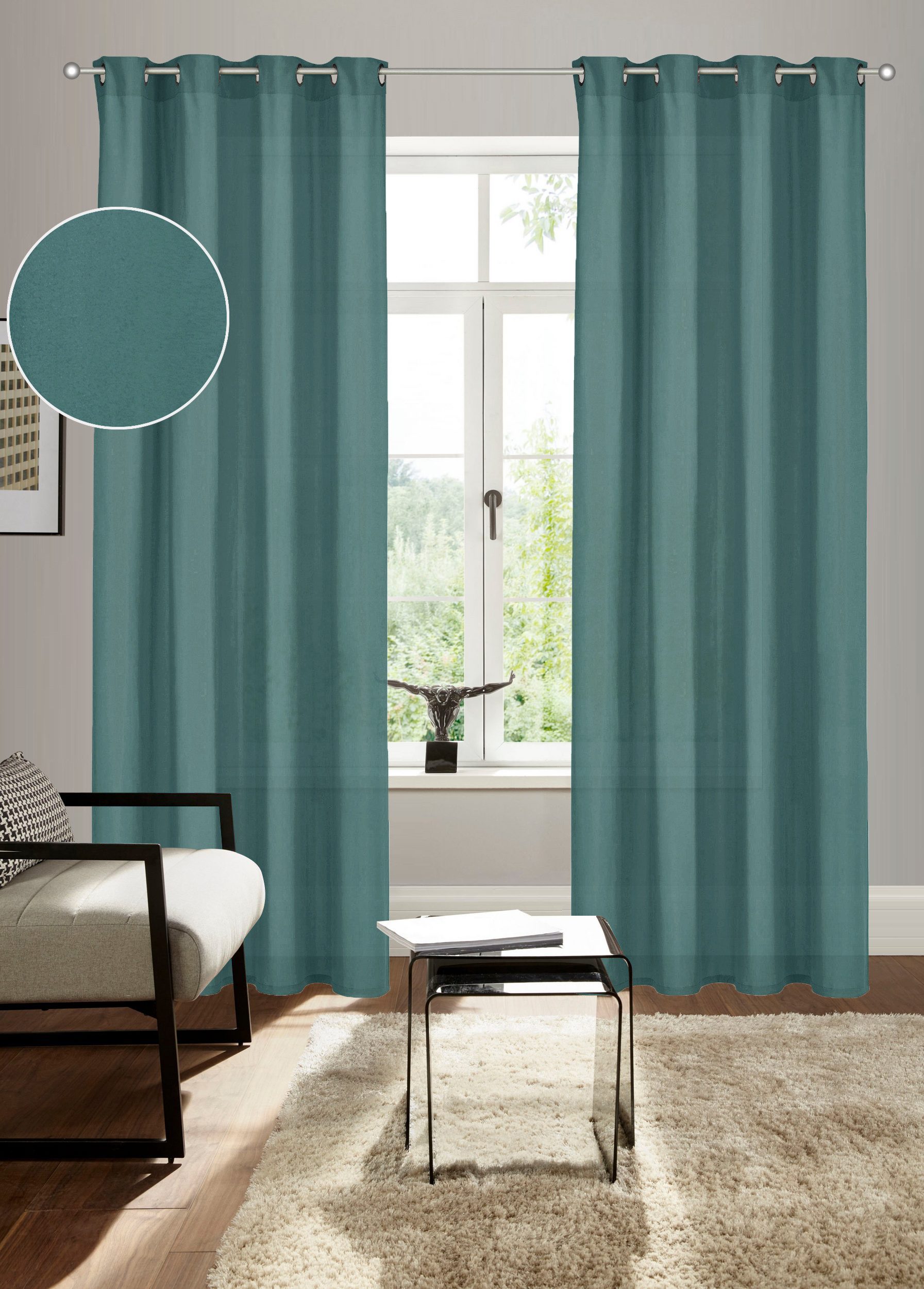 Bruno Banani Vorhang Lagan (2 St), Ösen, blickdicht, Polyester, 2-er Set, g günstig online kaufen