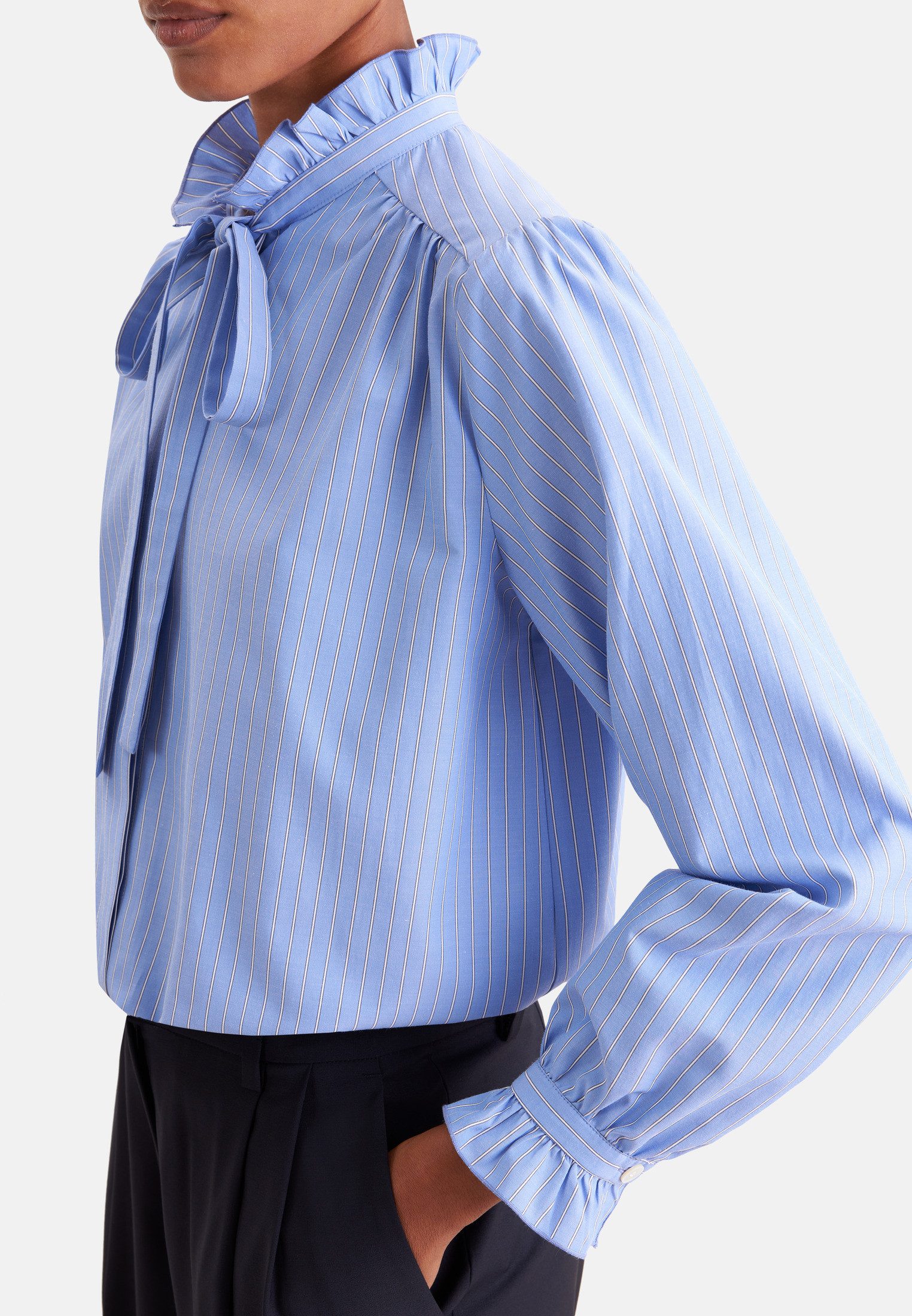 seidensticker Klassische Bluse 1/1 Stehkragen Gestreift – Bild 4 von 5