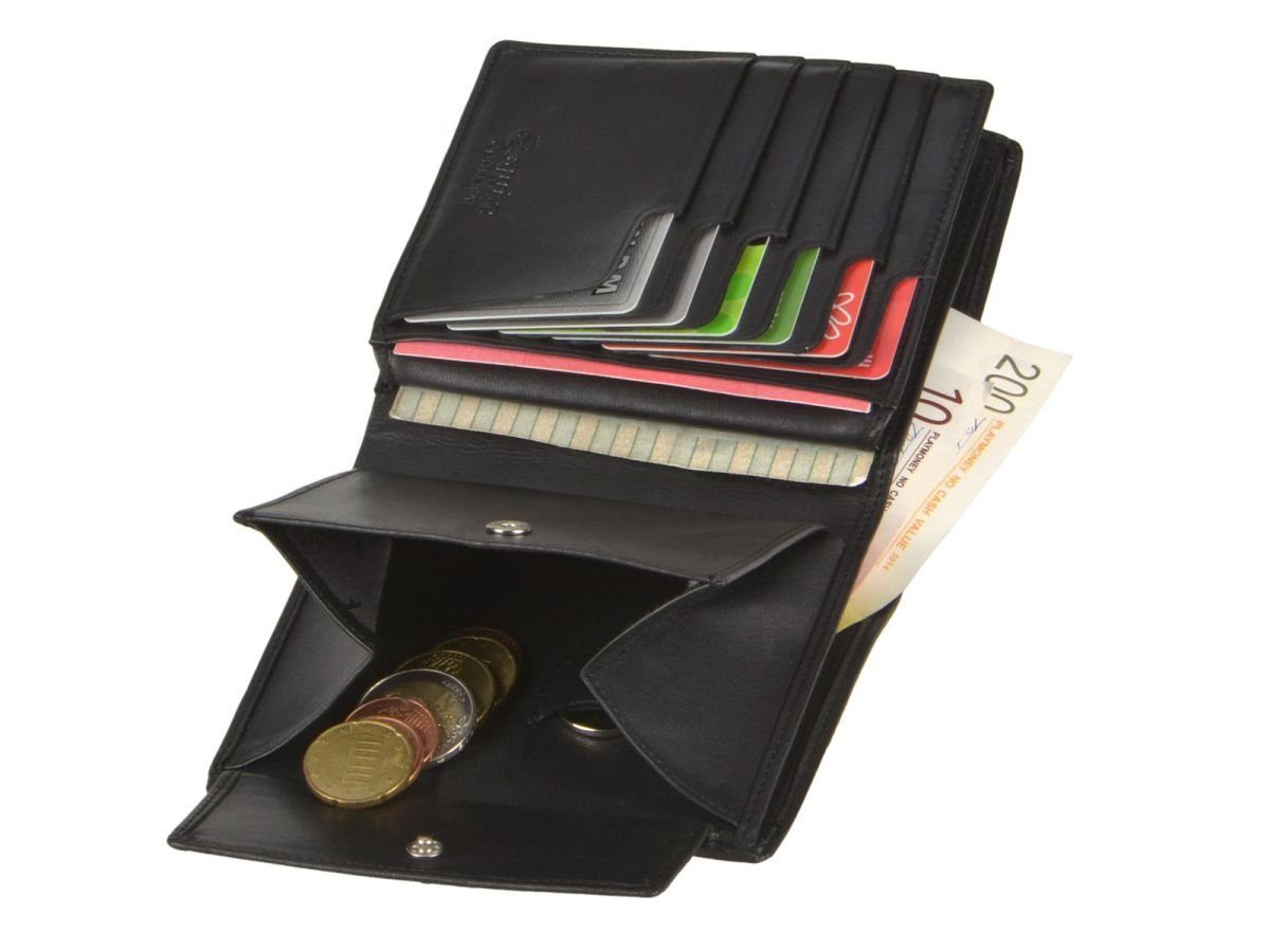 Geldbörse Esquire Black Geldbeutel, Schutz, glattes Leder Harry, mit Portemonnaie, RFID Herrenbörse,