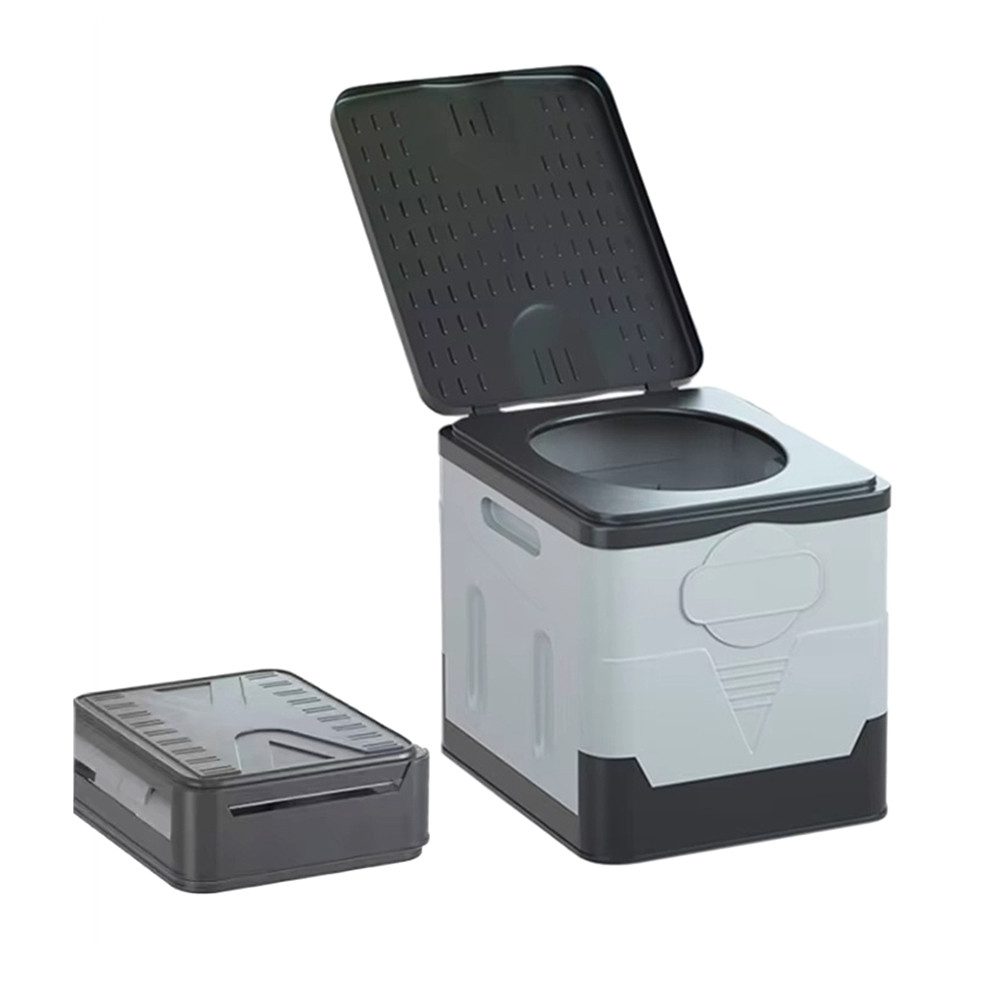 Insma Campingtoilette Faltbare Outdoor-Toilette tragbar mit Deckel, (Wiederverwendbare Reise Toilette bis 150kg), Ideal für Autofahrten, Outdoor, Picknick