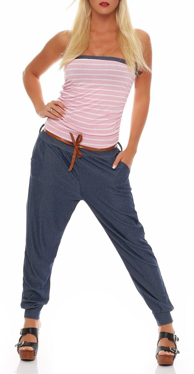 malito more than fashion Jumpsuit malito Damen Einteiler im Marine Design, günstig online kaufen