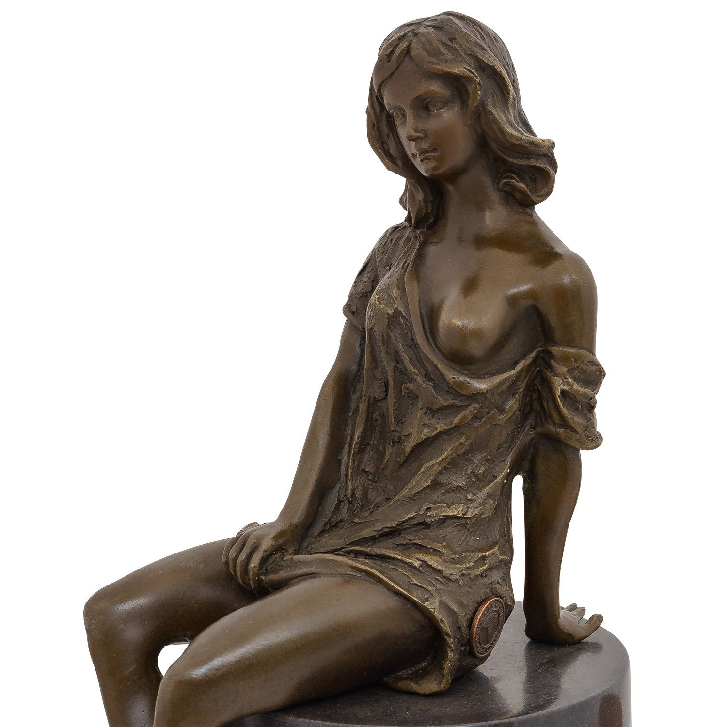 Antik-Stil Figur Erotik Bronze Aubaho im erotische Skulptur Bronzeskulptur Kunst Frau