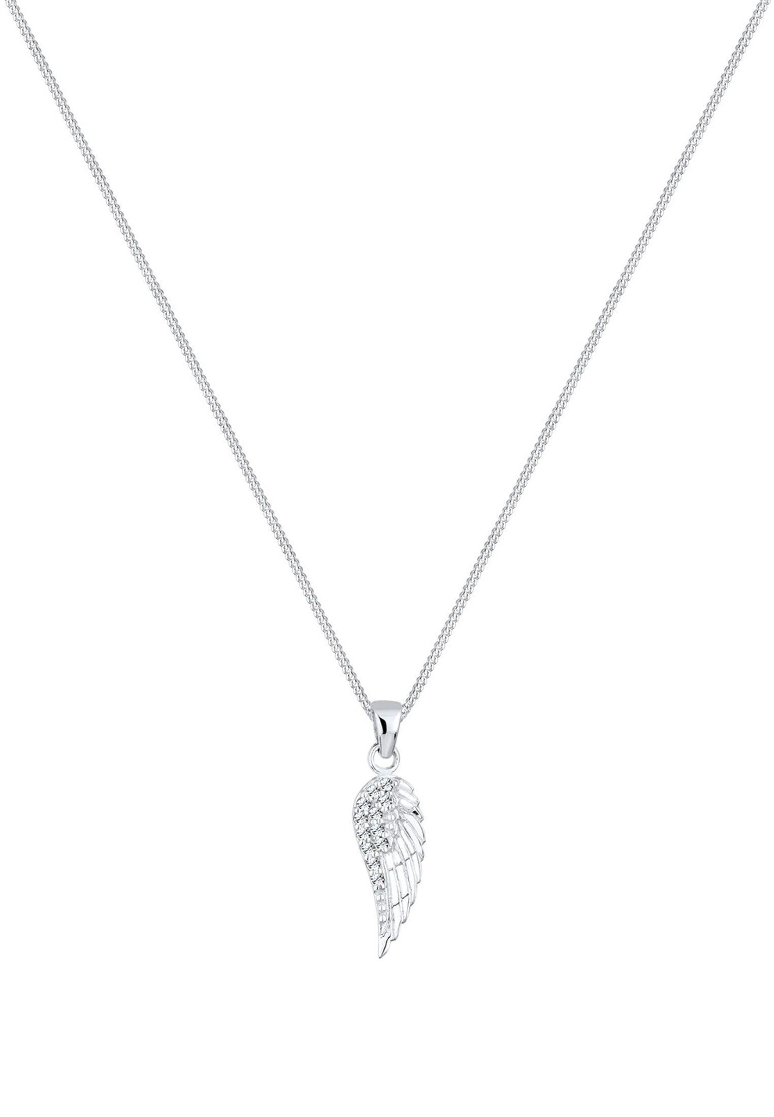 Elli Collierkettchen Flügel Anhänger 925 Silber, mit Kristallen von Swarovski®