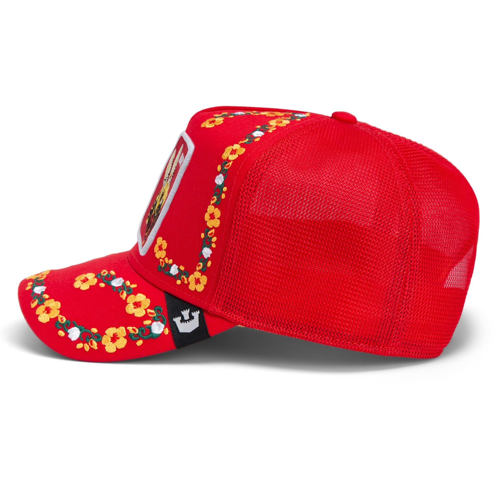 GOORIN Bros. Trucker Cap Goorin Bros. Trucker Cap - Smell the Flowers - Flora Fauna Red (Basecap, Meshcap, Trucker Kappe)