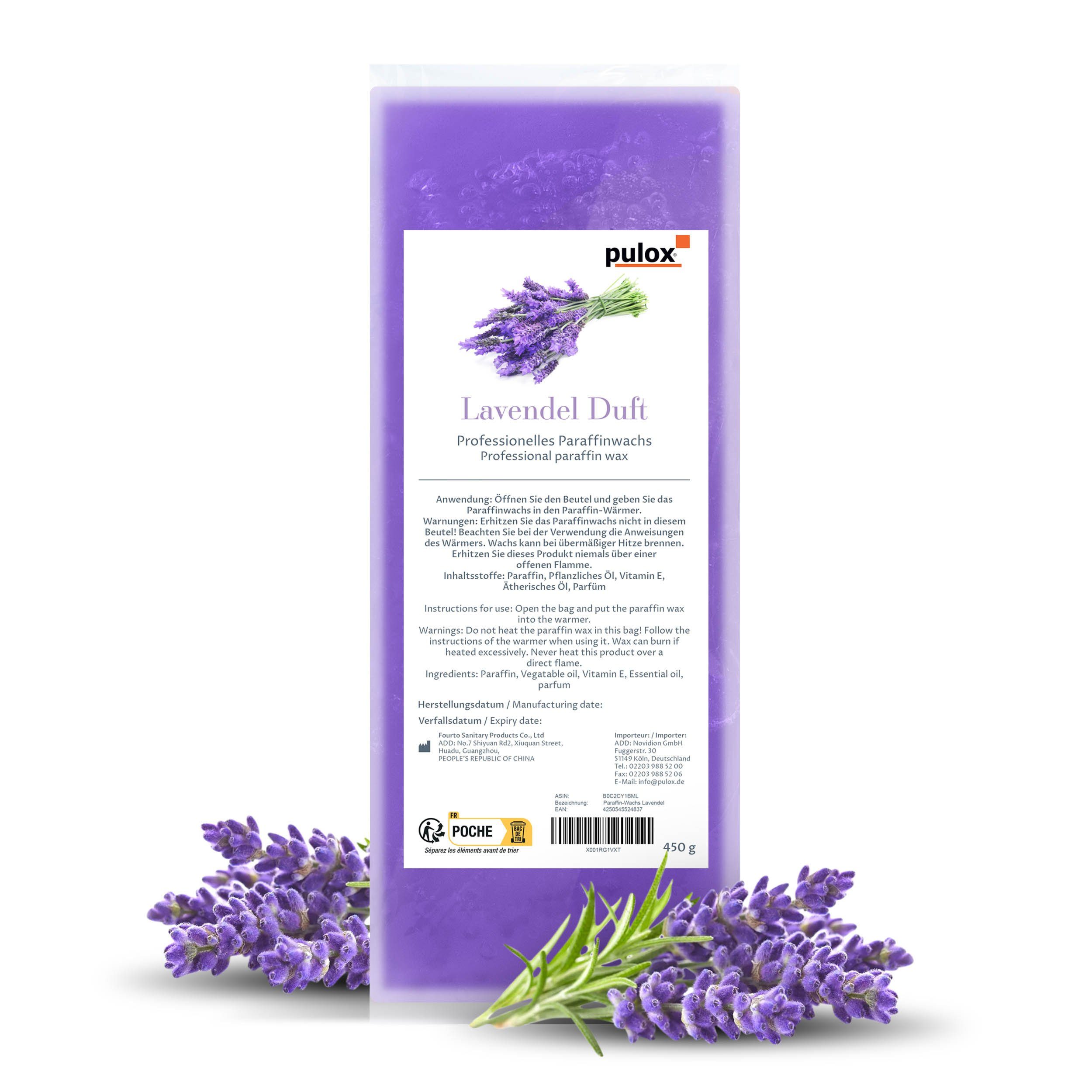 pulox Paraffinbad Paraffin-Wachs - Duft: Lavendel - 1 Stk. à 450 g