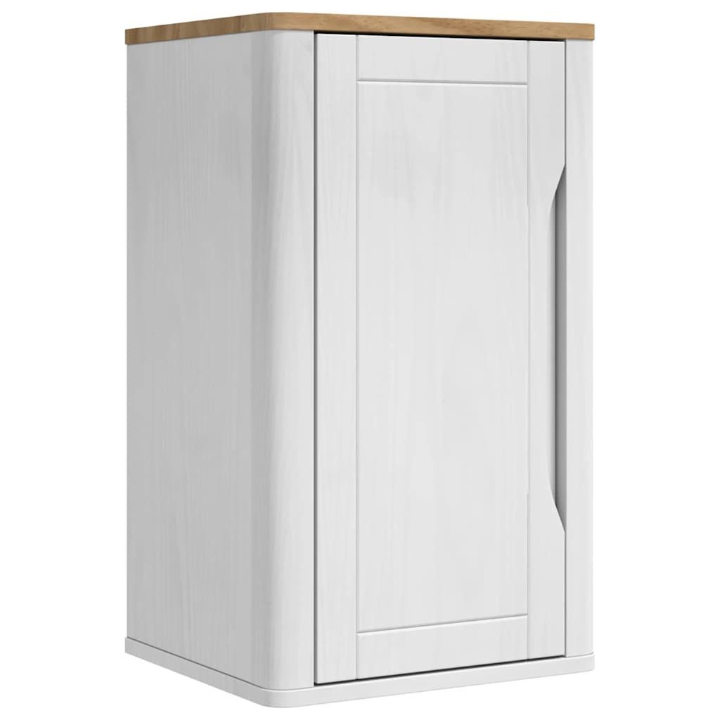 vidaXL Badezimmer-Set Badezimmer-Wandschrank mit Regal FLORO Weiß 35 x 30 x 60 cm, (1-St)