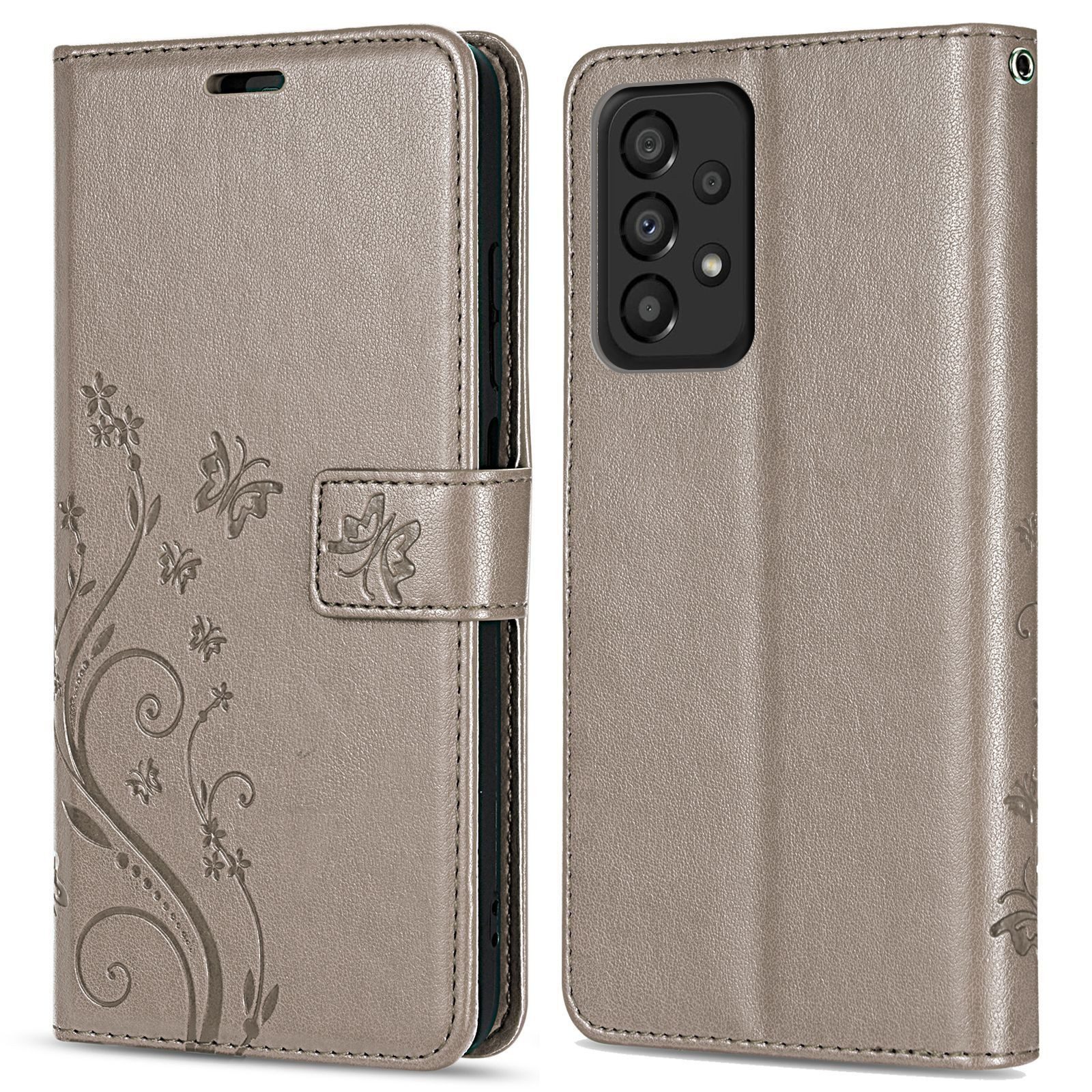 betterfon Handyhülle Handytasche für Samsung Galaxy A33 5G Klapphülle, Bookstyle-Hülle: Magnetverschluss 3 Kartenfächer & Standfunktion
