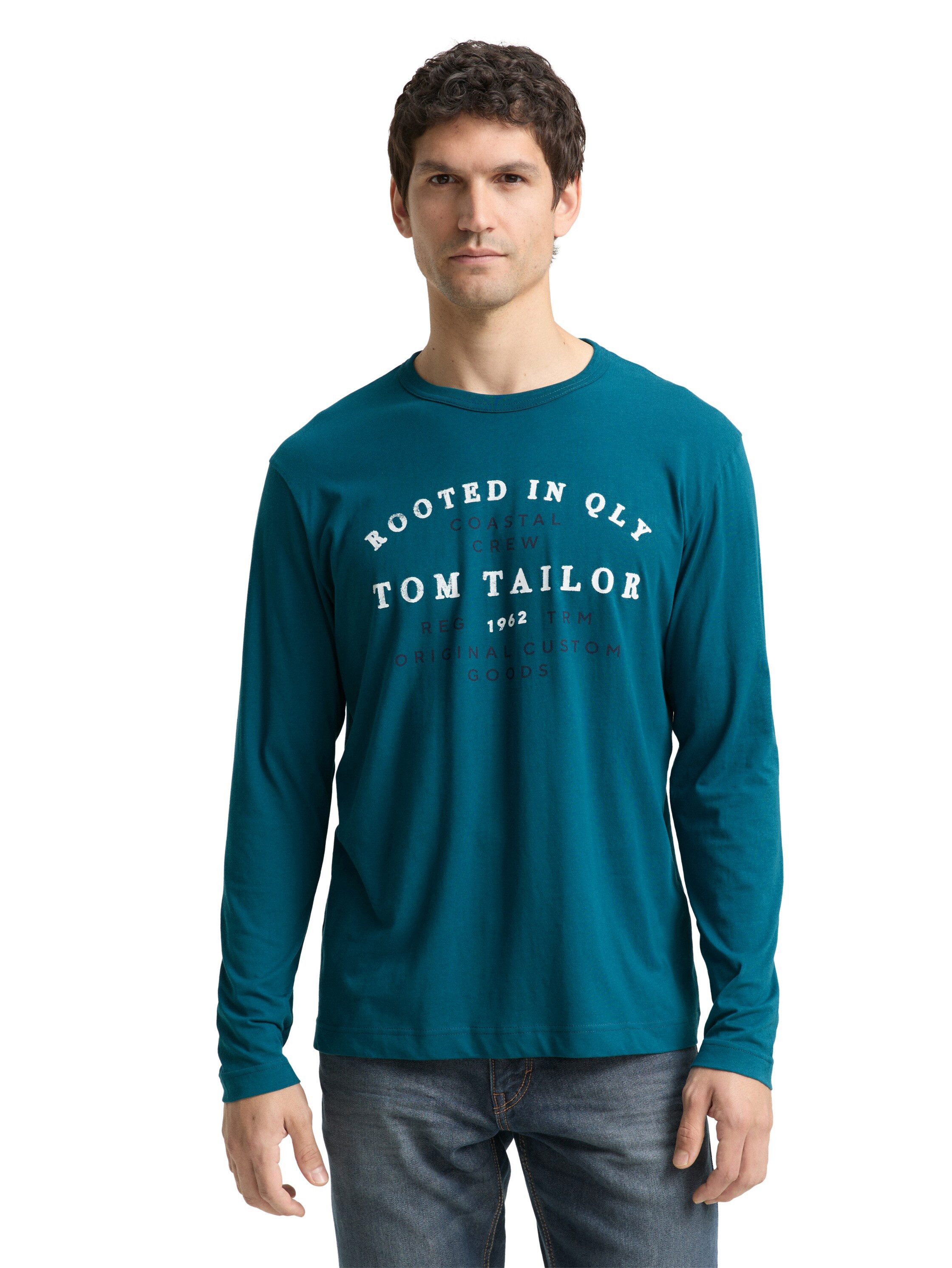TOM TAILOR Langarmshirt mit Logo Schriftzug günstig online kaufen