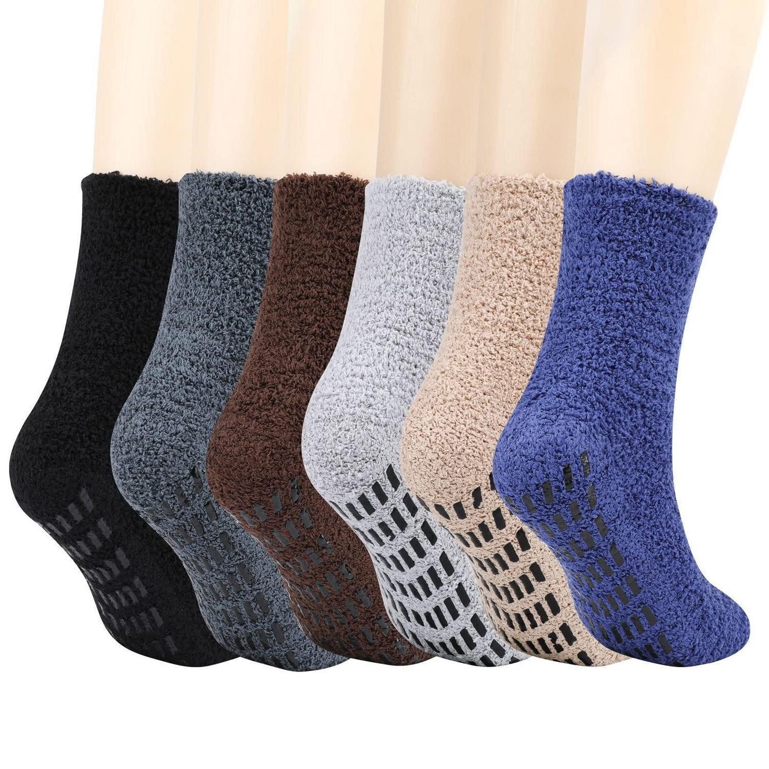 LuxusKollektion Haussocken Socken Damen Herren Kuschelsocken Thermo 6 Paar
