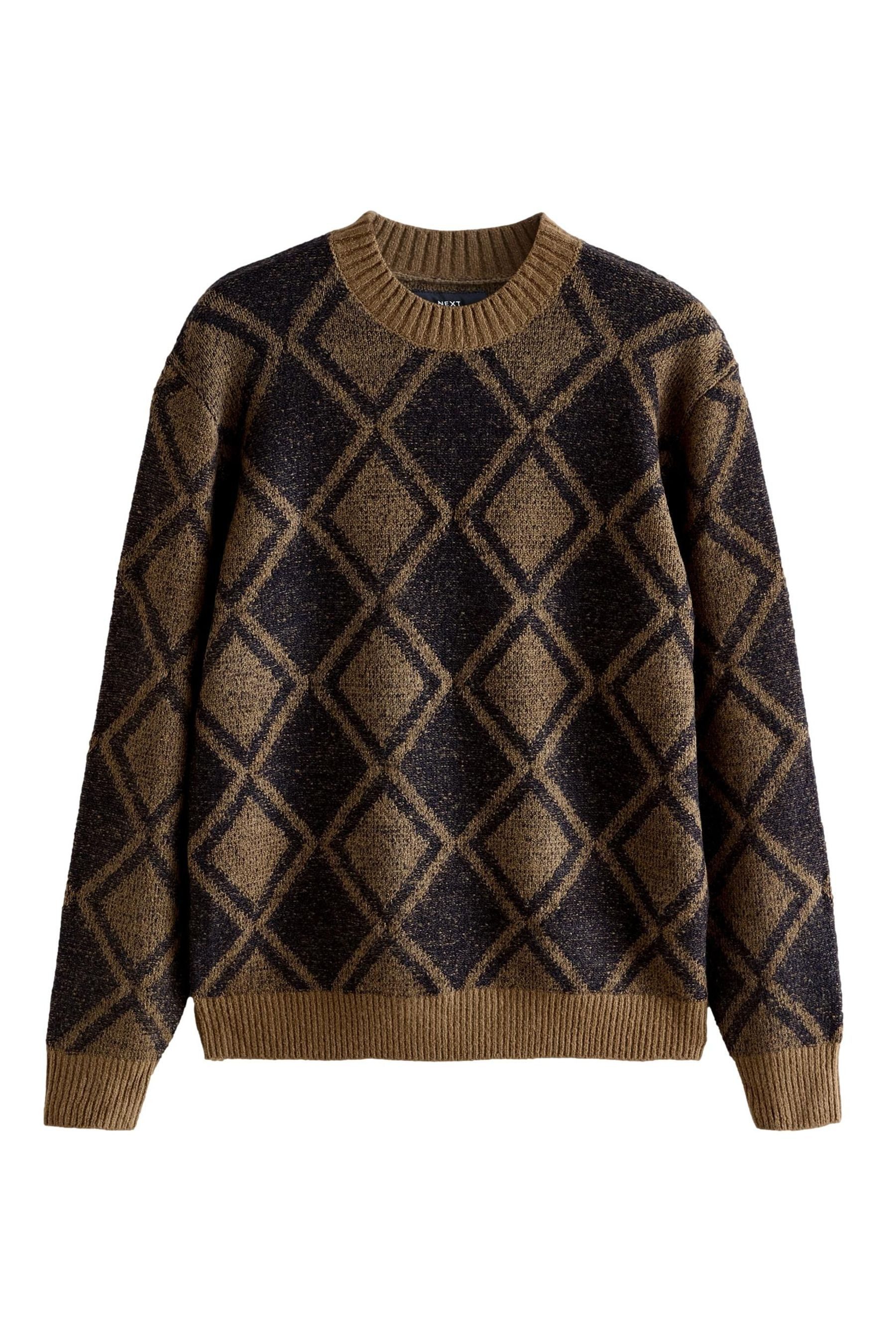 Next Rundhalspullover Regular Fit Rundhalspullover mit Argylemuster (1-tlg) günstig online kaufen