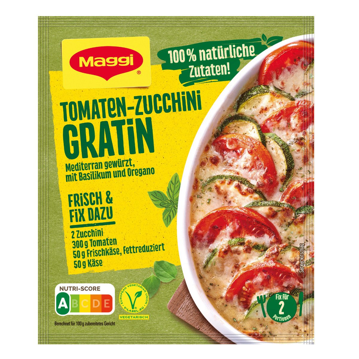 MAGGI Saucen, Maggi Fix für Tomaten Zucchini Gratin cremig überbacken 33g