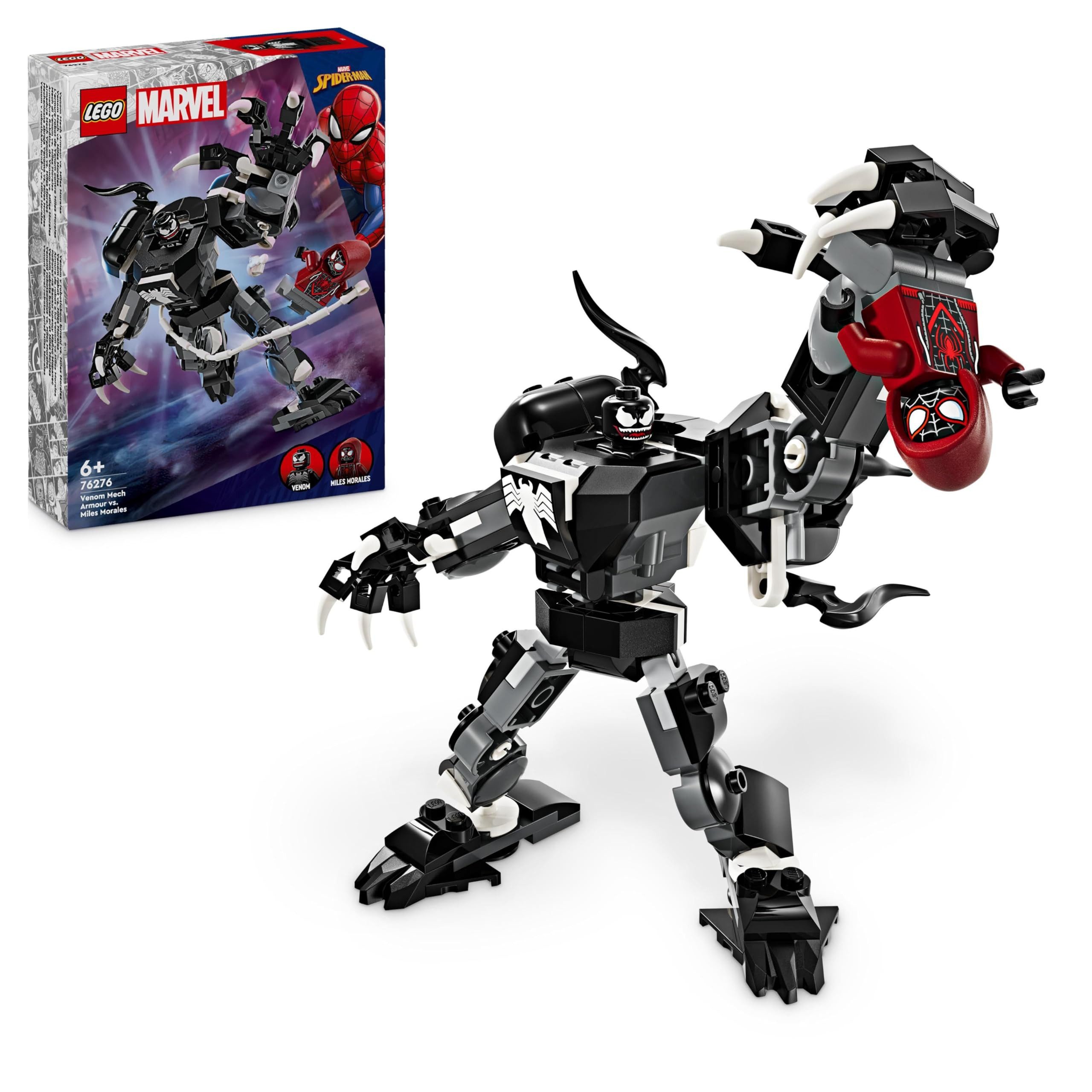 LEGO® Marvel Venom Mech Armor vs. Miles Morales 76276 Konstruktions-Spielset, (134 St), 134-teiliges LEGO Bauset