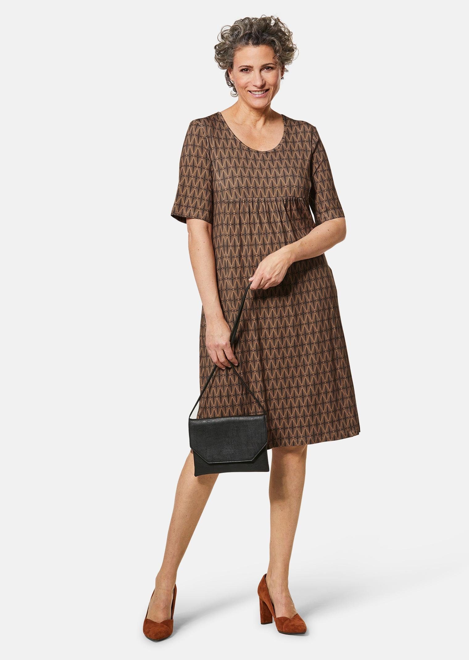 Druckkleid Elastisches Jerseykleid mit modischem Druck