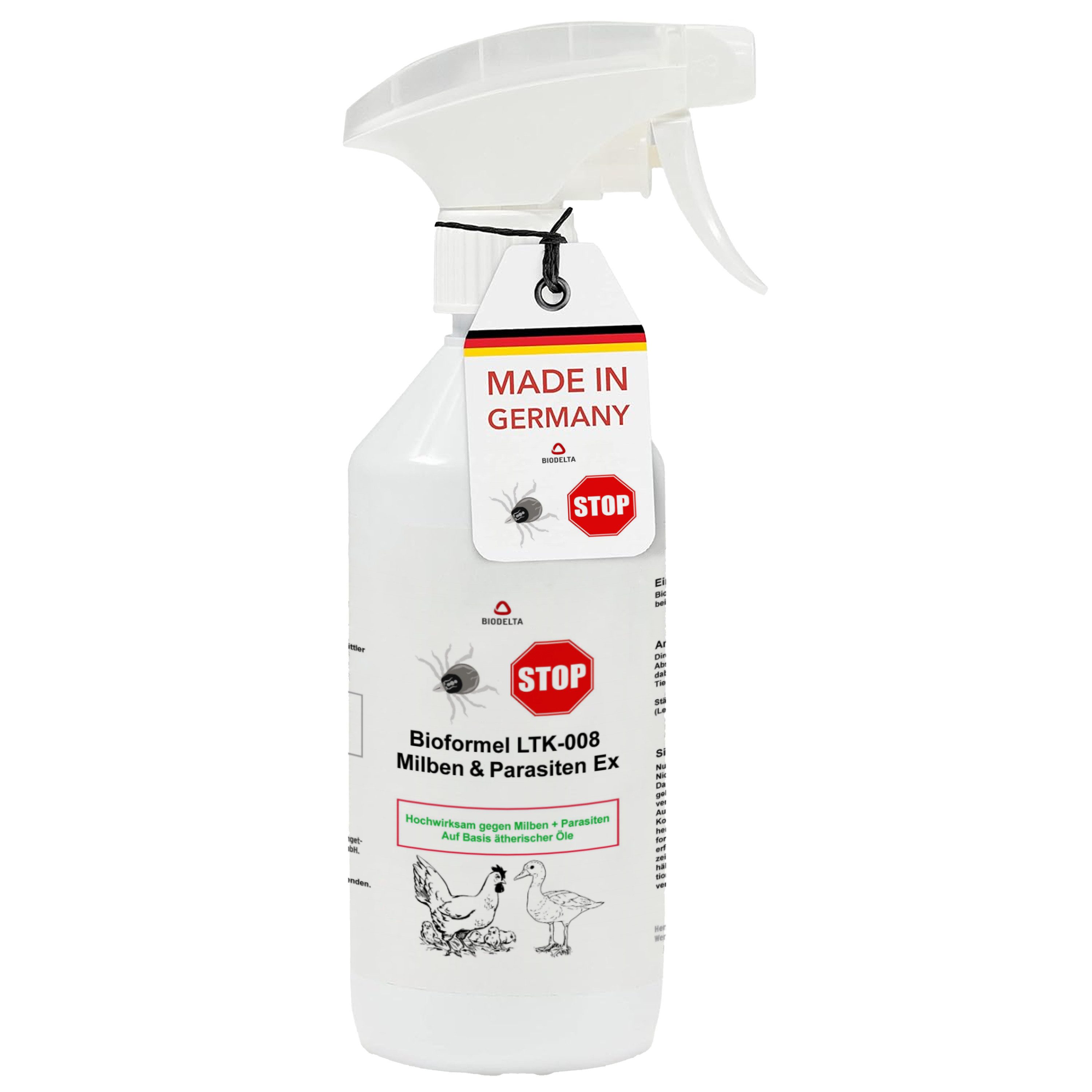 LTK-008 Biodelta Insektenspray Hühner & Geflügel Milben Spray N, 1 l, Sprühflasche oder Kanister, flüssig