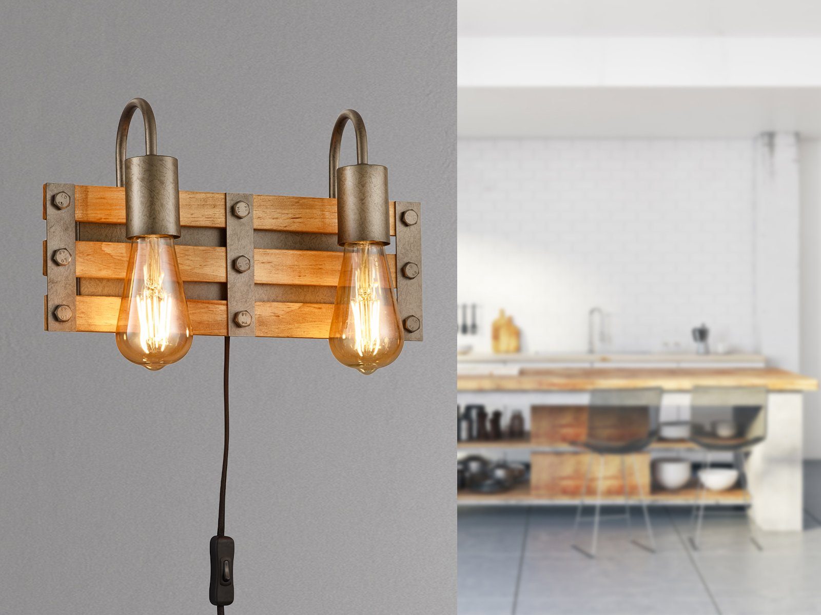 TRIO Leuchten LED Wandleuchte, LED wechselbar, günstig online kaufen