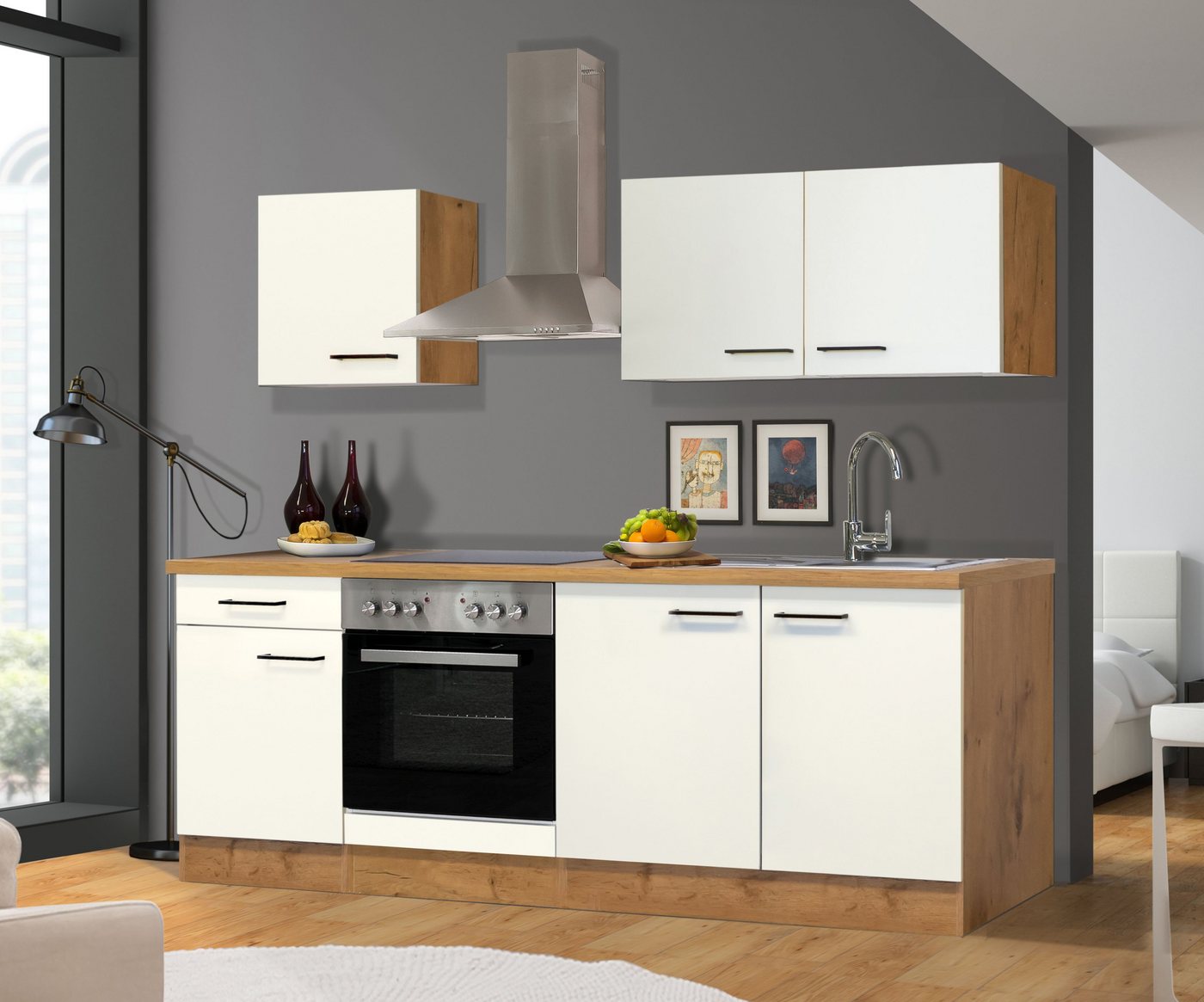 Flex-Well Küchenzeile »VINTEA«, mit E-Geräten, Breite 210 cm-HomeTrends