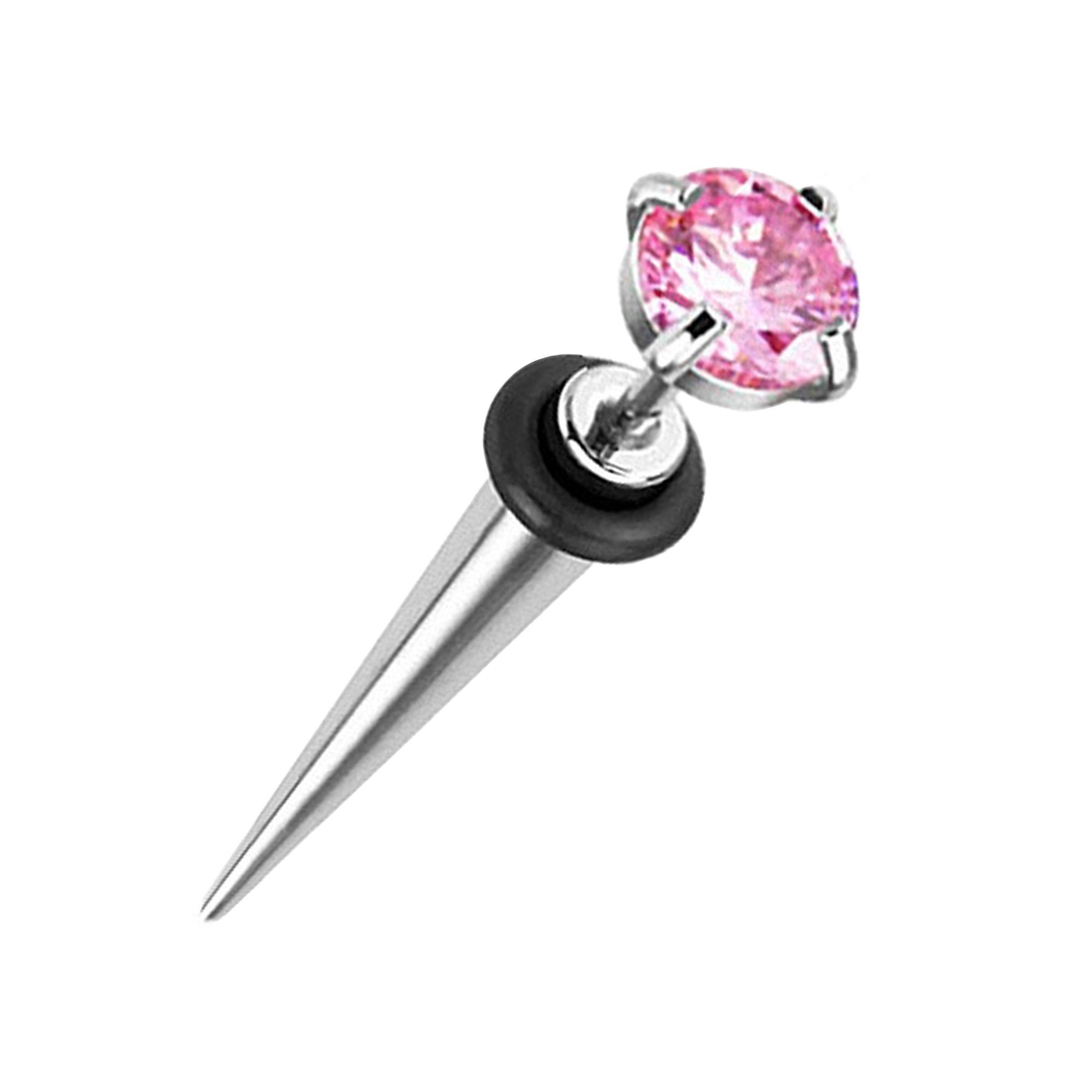 ᐅ Taffstyle PiercingSet Piercing Dehstab Taper mit Kristall, Ohrring