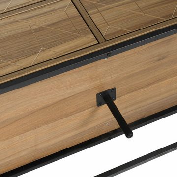 WISHDOR Sideboard Anrichte Flurschrank Küchenschrank Kommode (mit 7 Schubladen und Griffe)