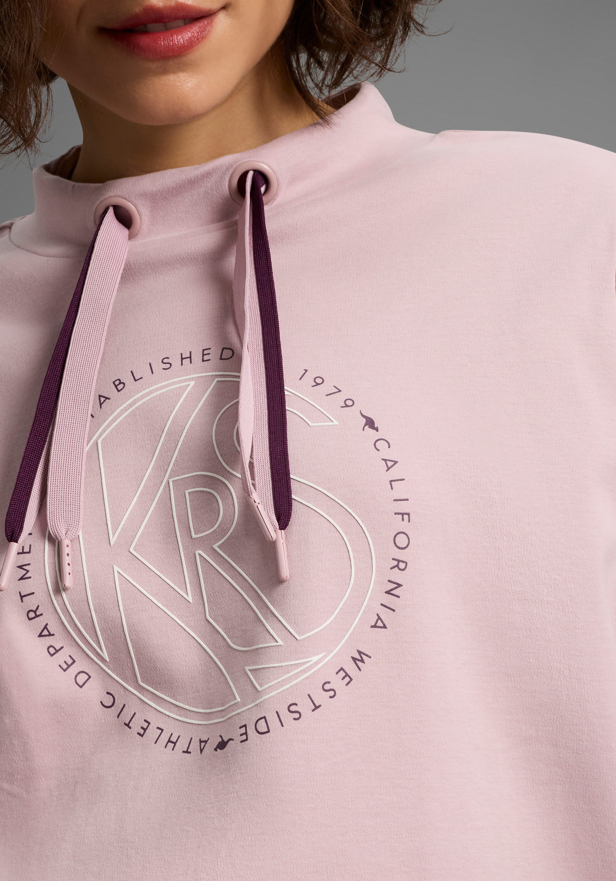 KangaROOS Sweatshirt mit Stehkragen und Frontdruck
