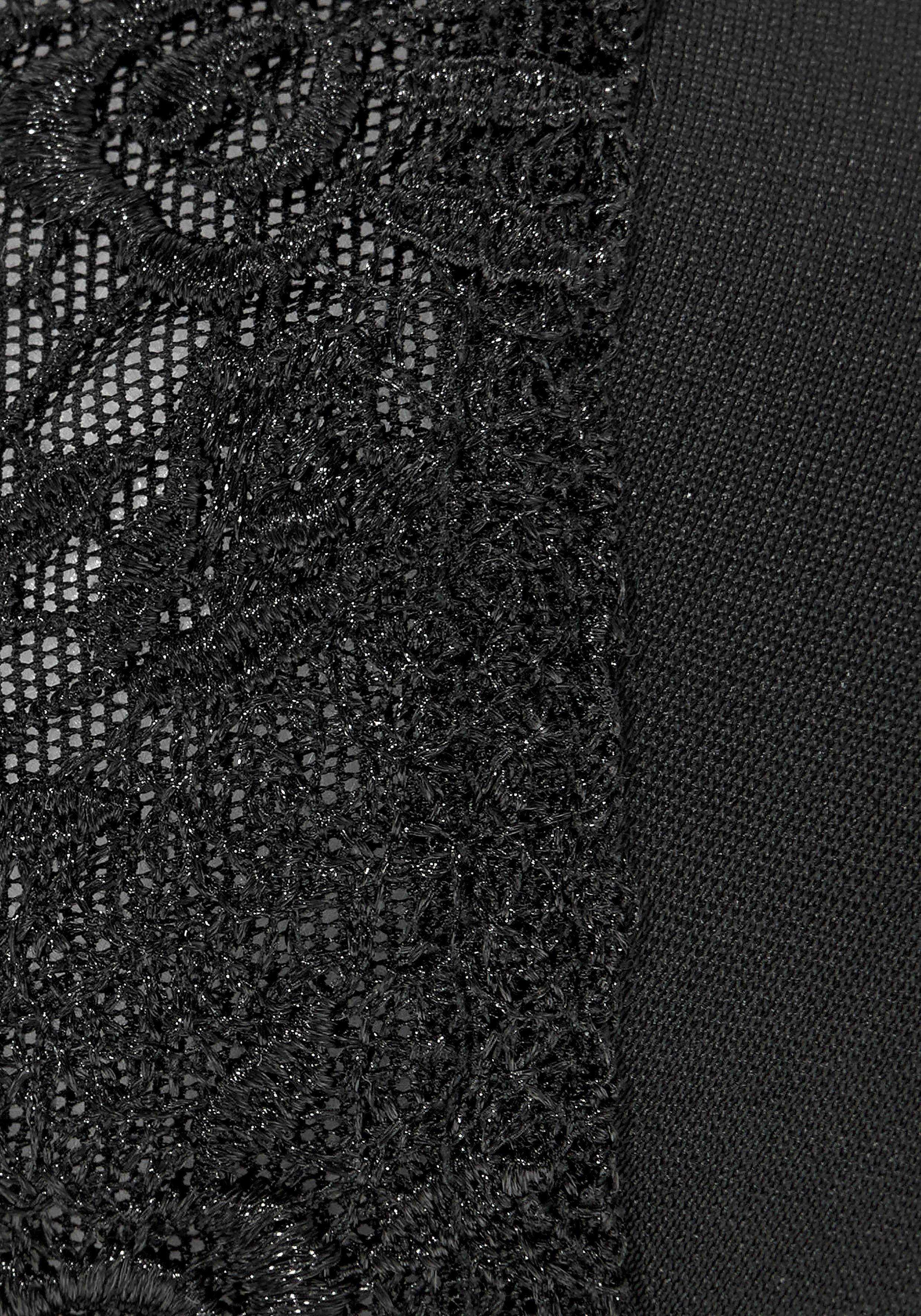 Nuance Bügel-BH mit schöner schwarz Trägern, den am und Stickereispitze Dessous Obercup