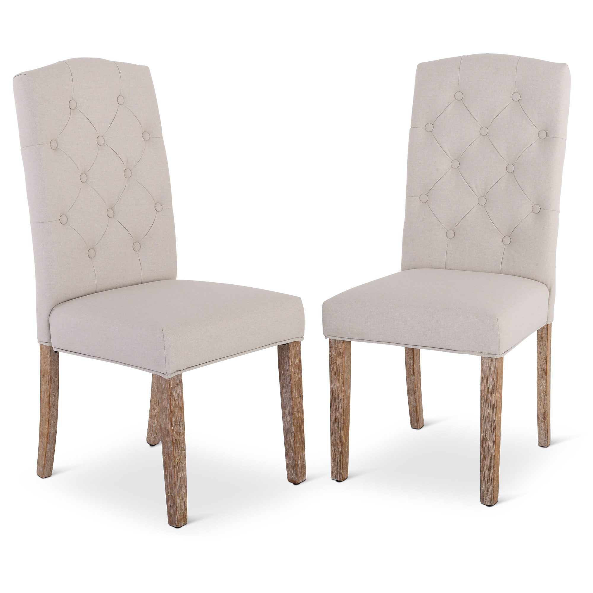 Raburg Esszimmerstuhl Polsterstuhl mit Chesterfield-Design und Steppung, Anastasia (2er-Set), mit massiven Holzbeinen, Landhausstil, Belastbarkeit 110 kg