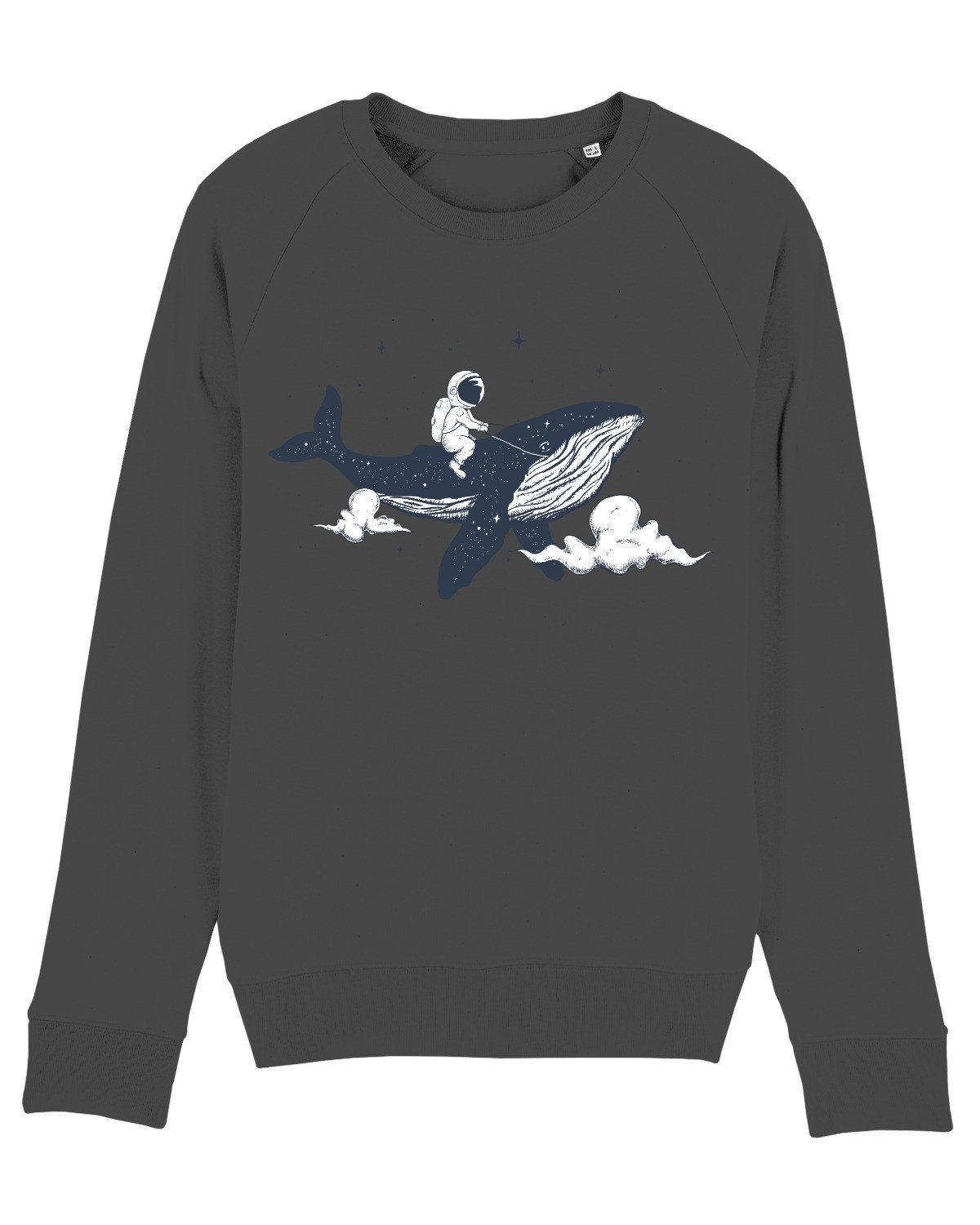 wat? Apparel Sweatshirt Spacewhale (1-tlg) antrazit