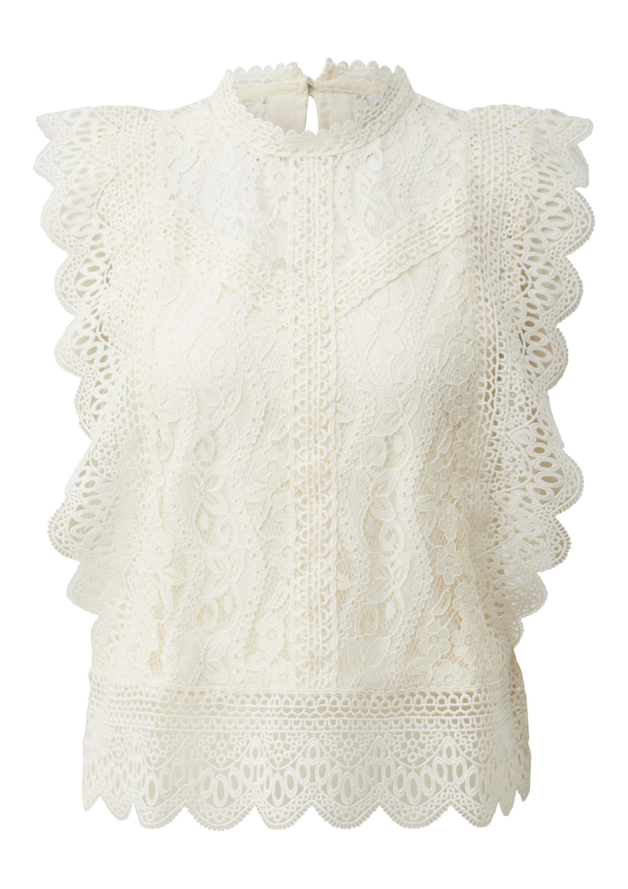 QS Blusentop Bluse Blusentop aus Spitze günstig online kaufen