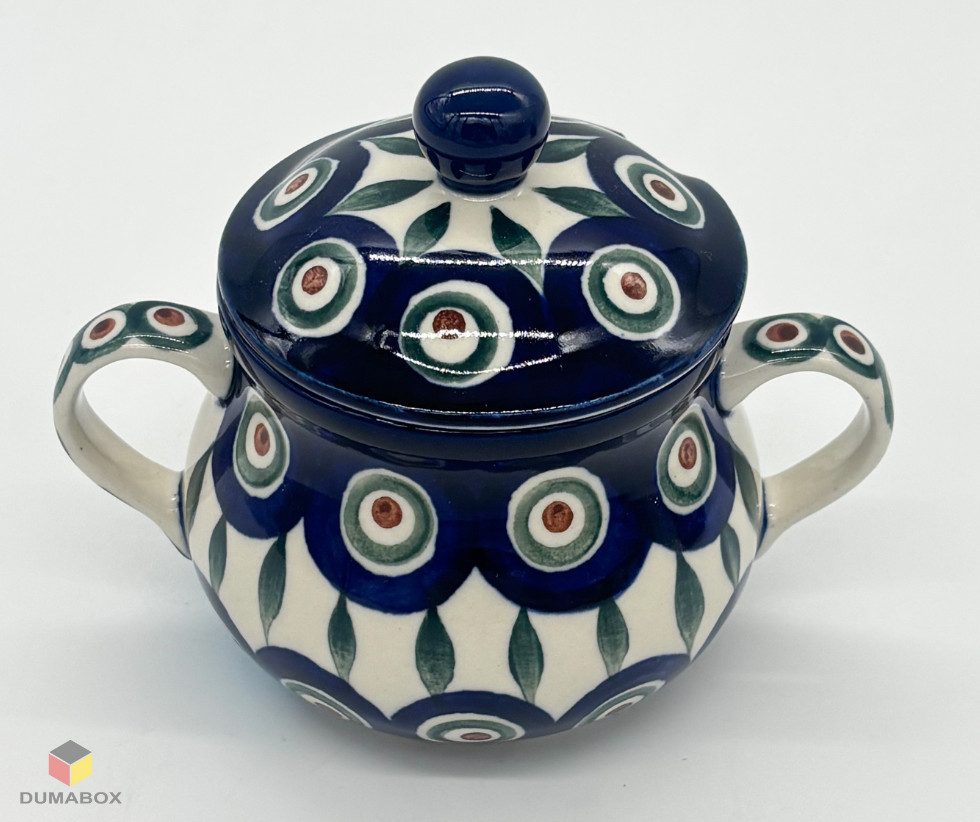 Ceramika Artystyczna Bolesławiec Zuckerdose Elegante Zuckerdose aus Bunzlauer Keramik – handbemalt und handgemacht