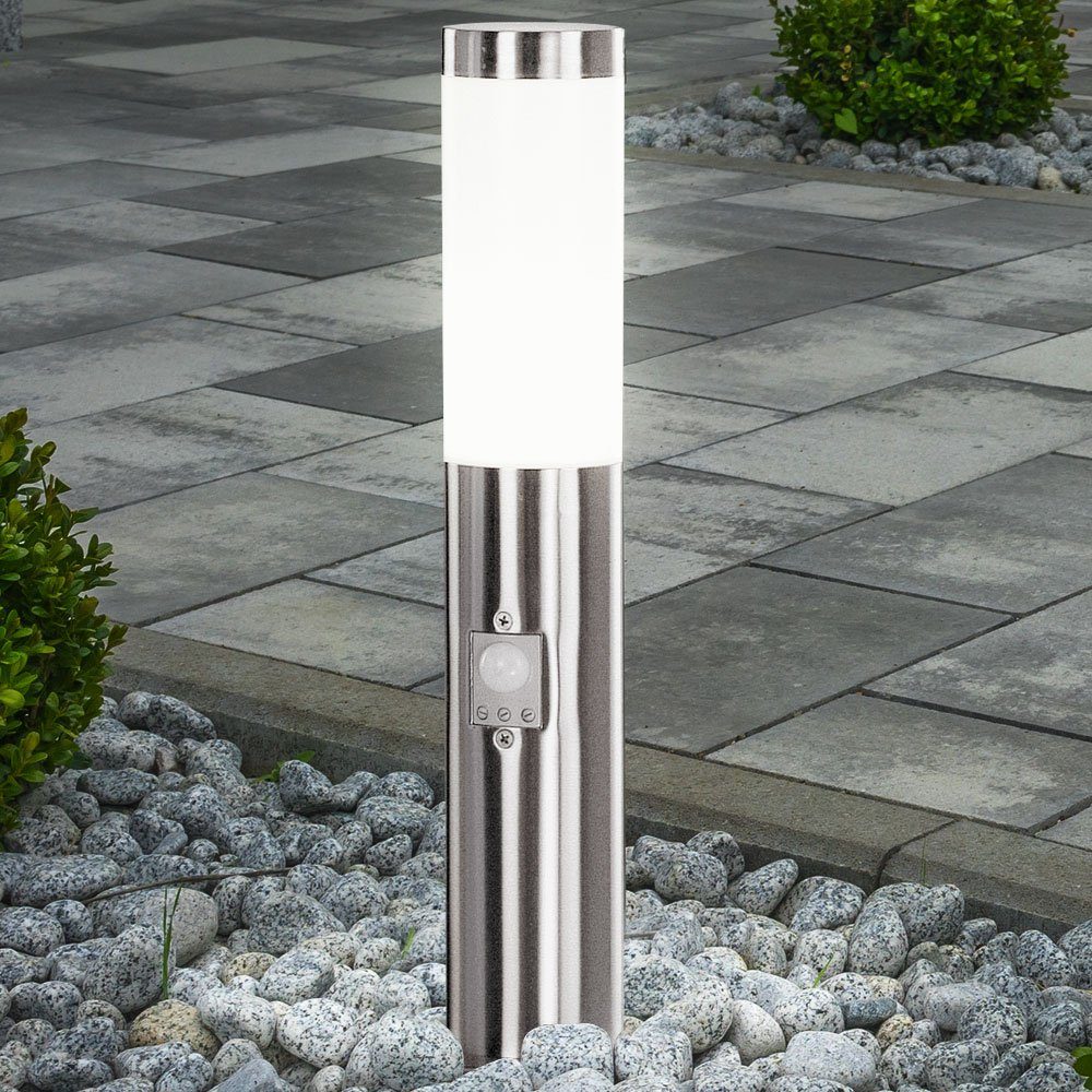 Leuchtmittel 4x Sockelleuchten Außenleuchte LED Garten-Lampe inklusive, etc-shop Außen-Stehlampe, LED Warmweiß,